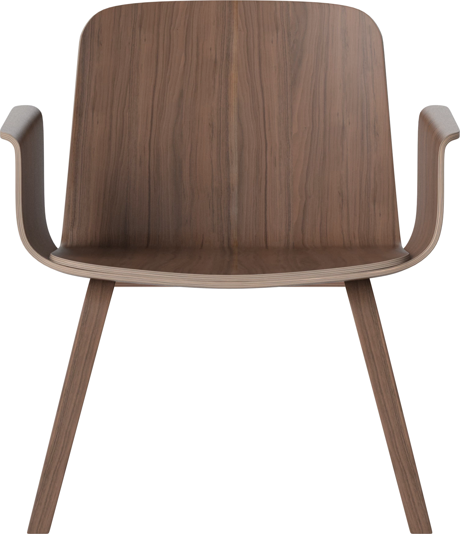 Fotel s opierkami PALM orechový dyha