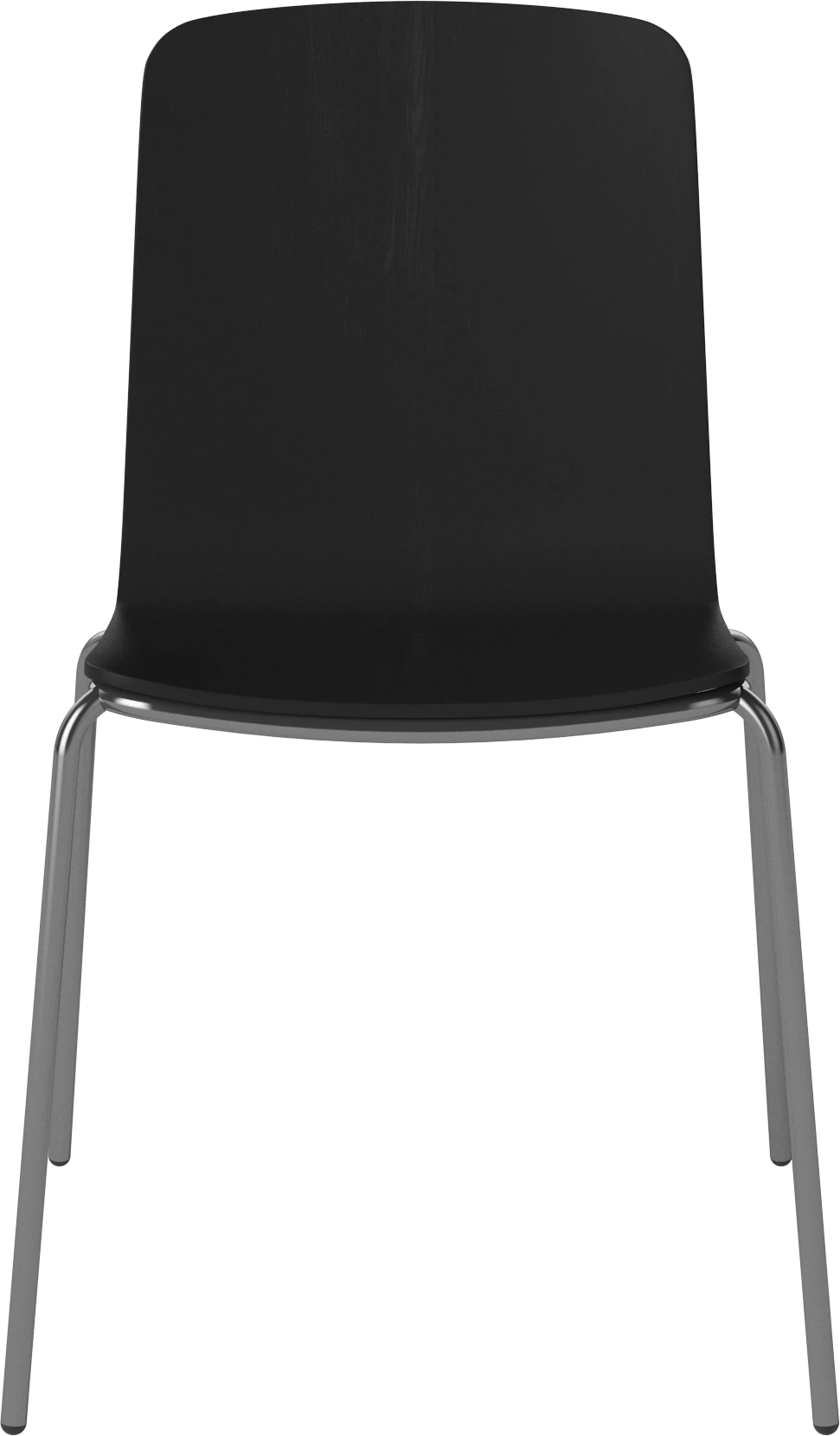 Stolička PALM čierny dubový dyha s kovovou základňou