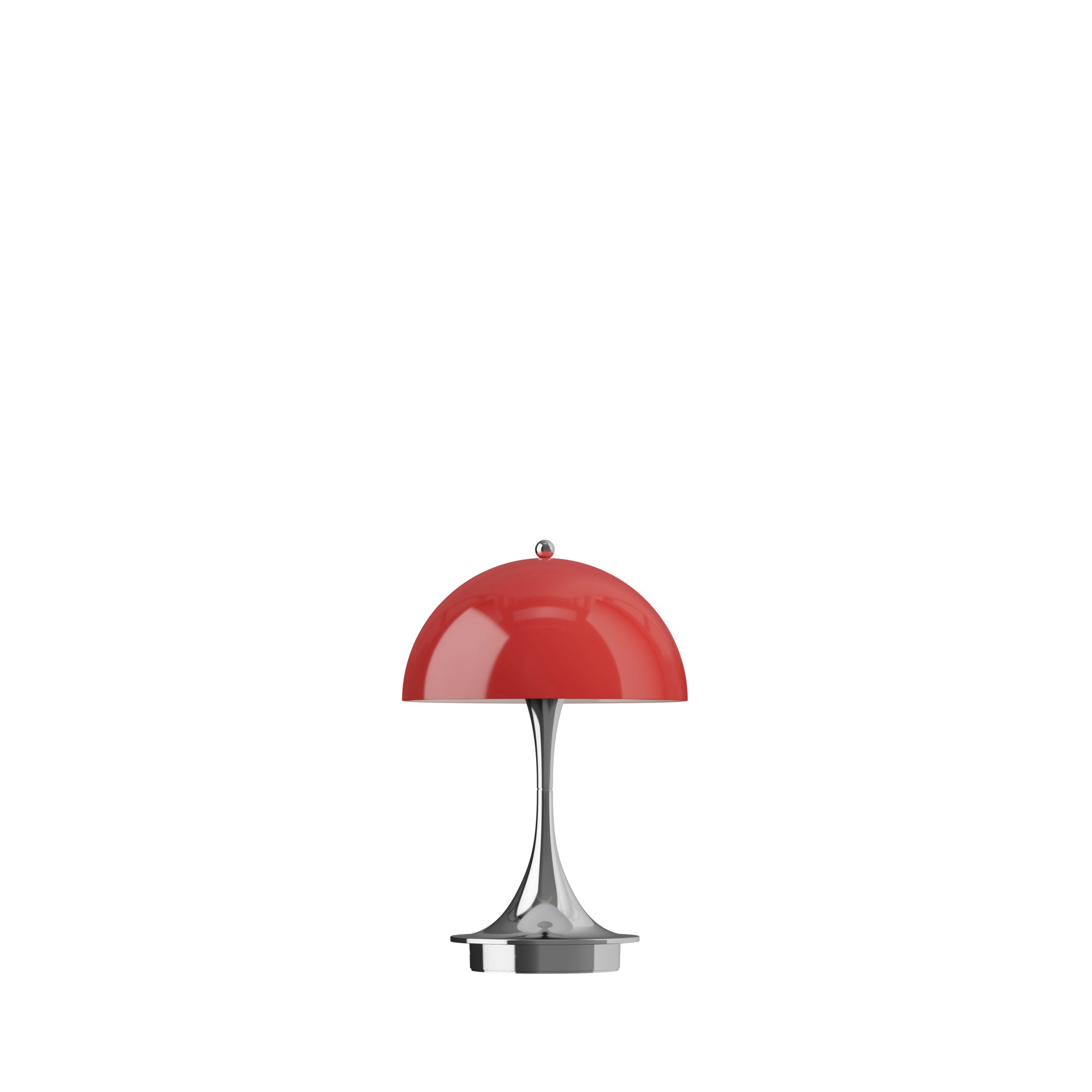 Portable Lamp PANTHELLA 160 red with chrome base