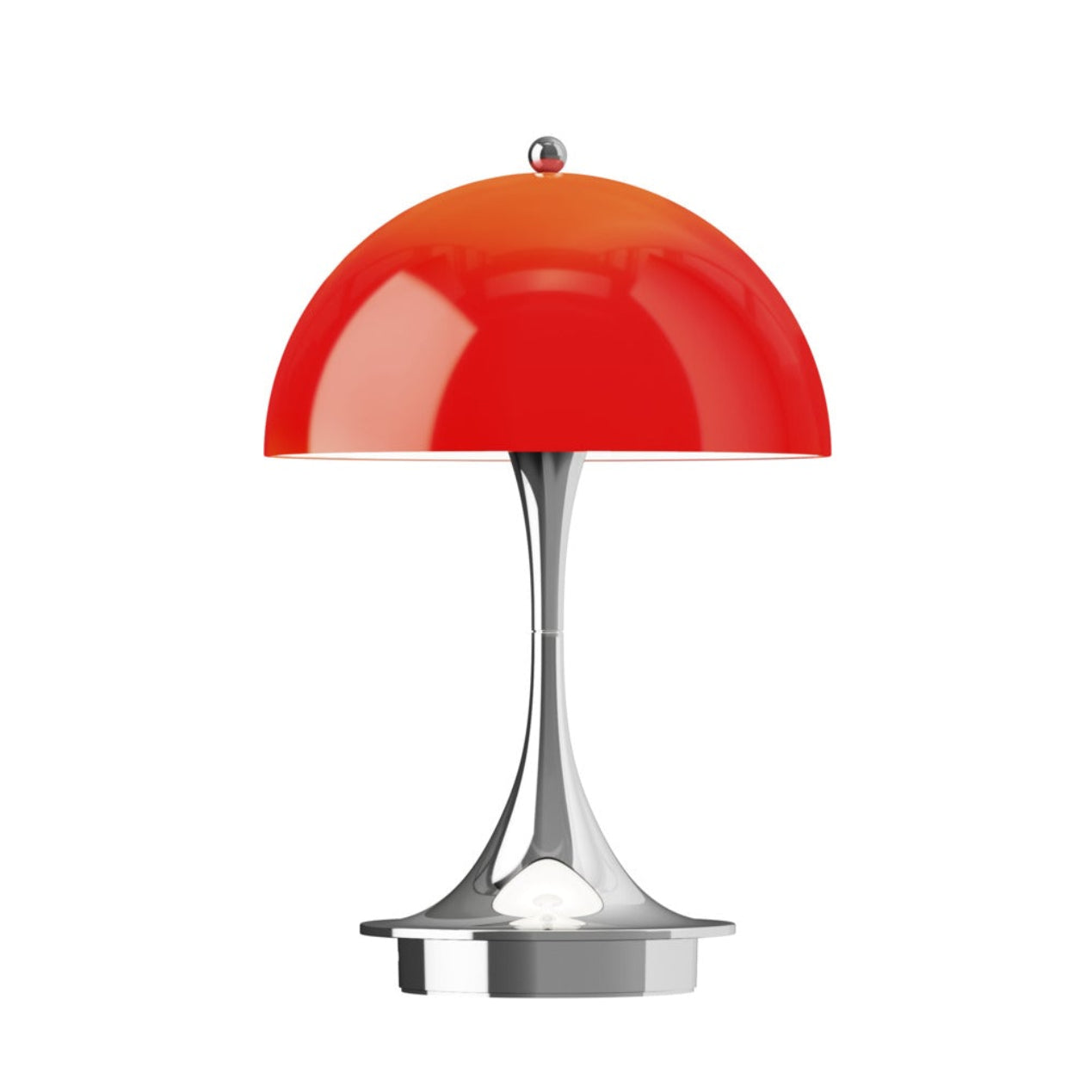 Portable Lamp PANTHELLA 160 red with chrome base