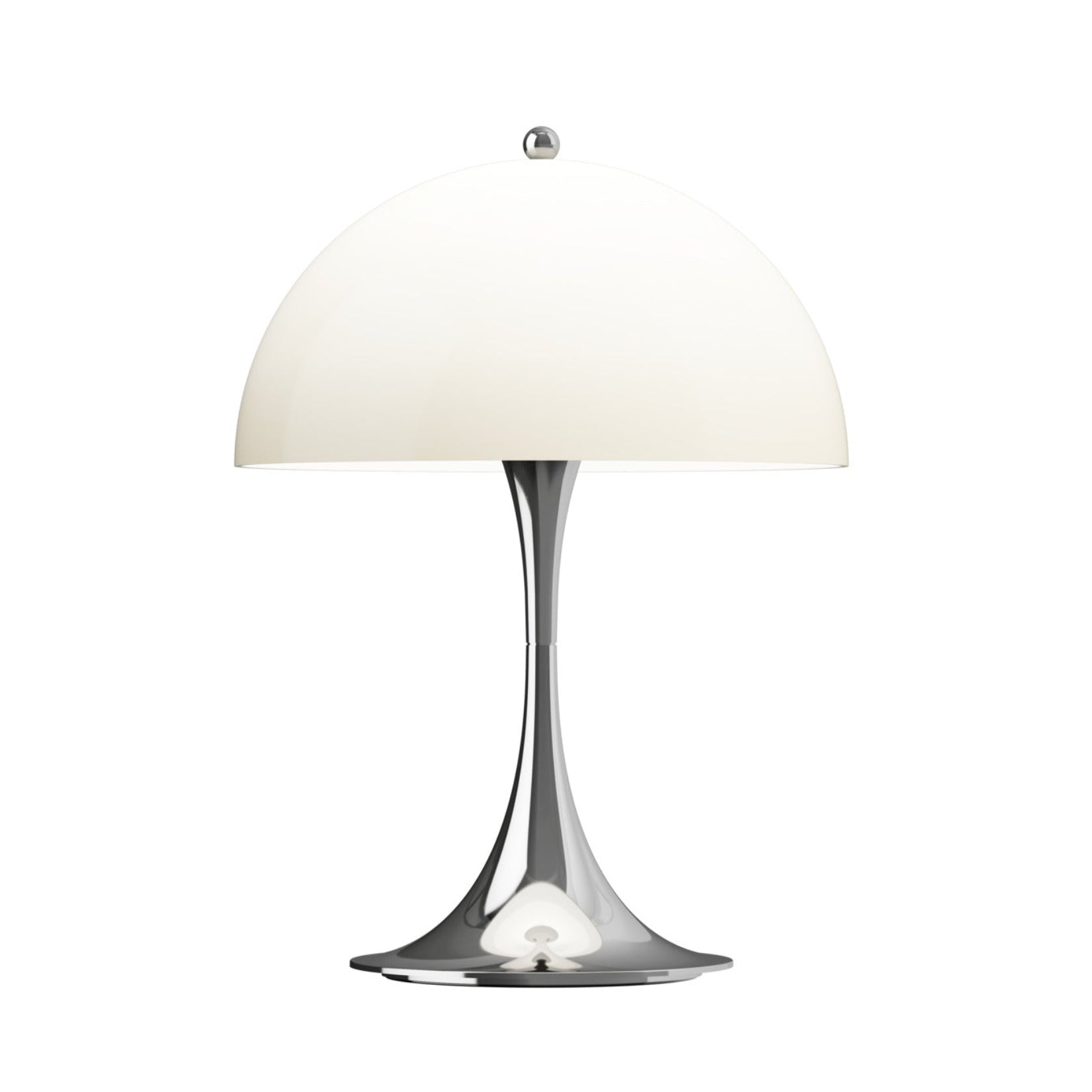 Portable Lamp PANTHELLA 250 Beige Opal with Chrome Base