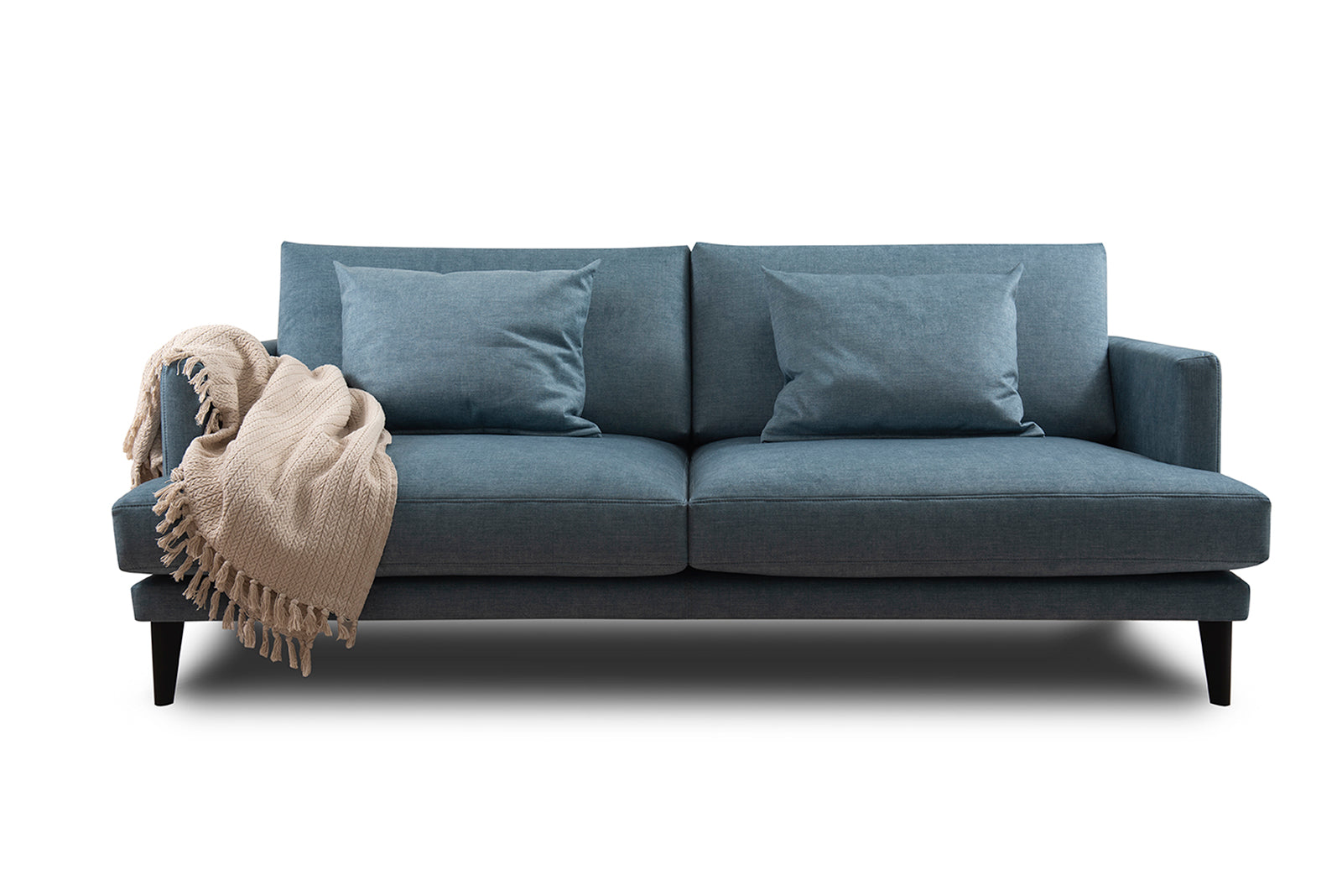 PARADISE upholstered sofa with an oak base