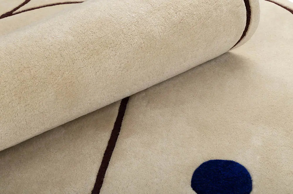 Koberec PARIS béžový s modrou a hnedou