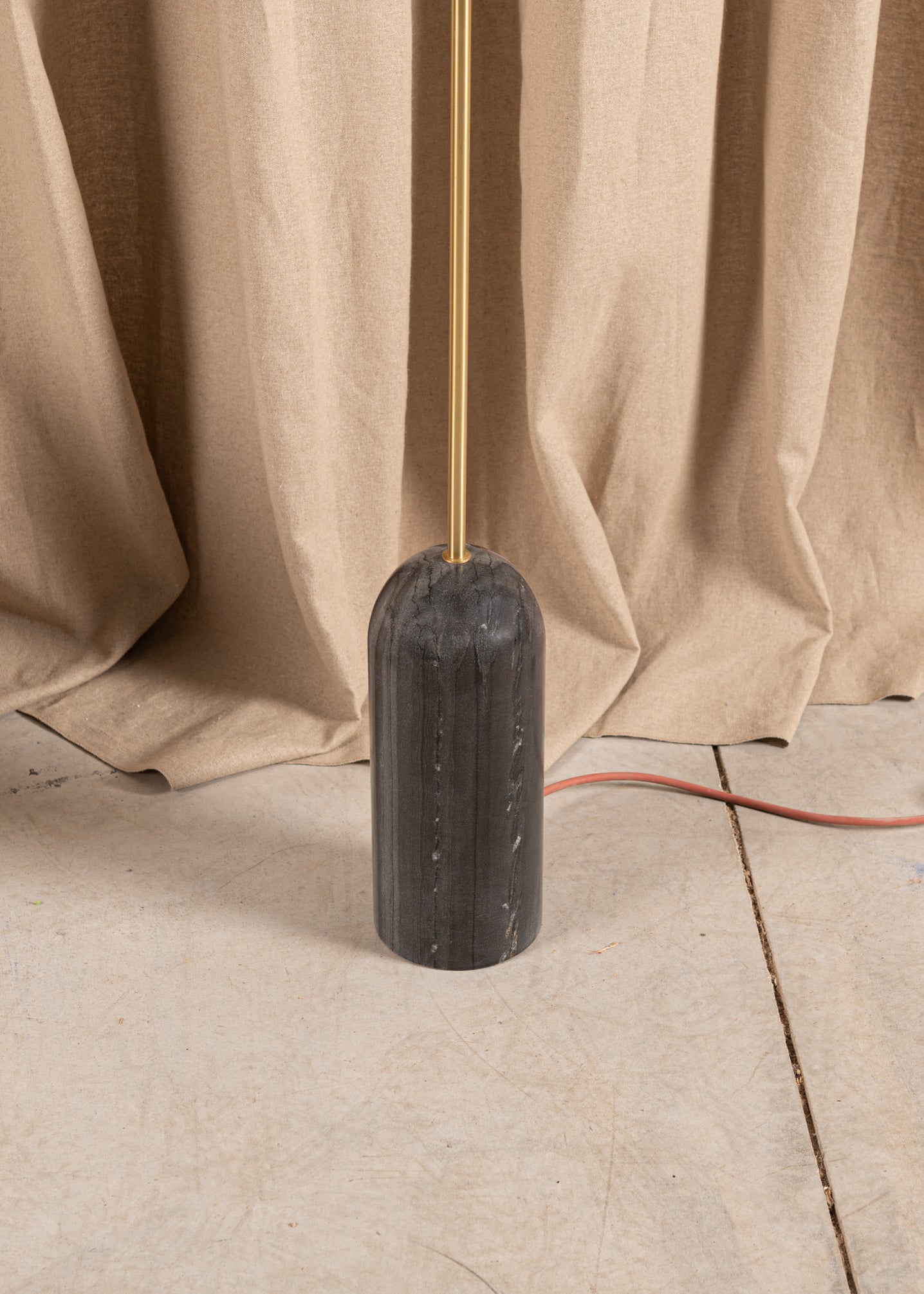 Pendulum Floor Lamp Black Marble