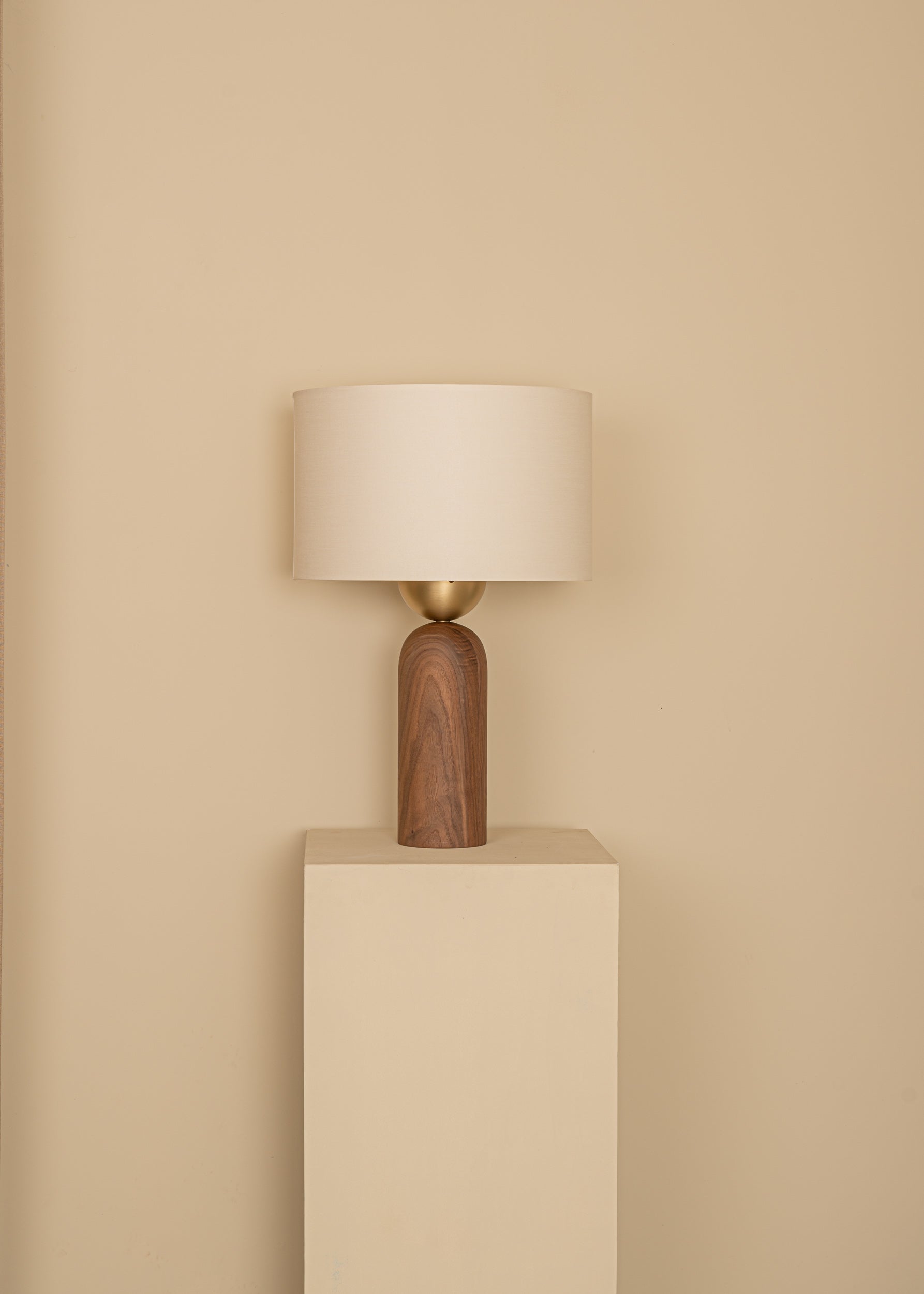 PEONA Walnut Wood Table Lamp