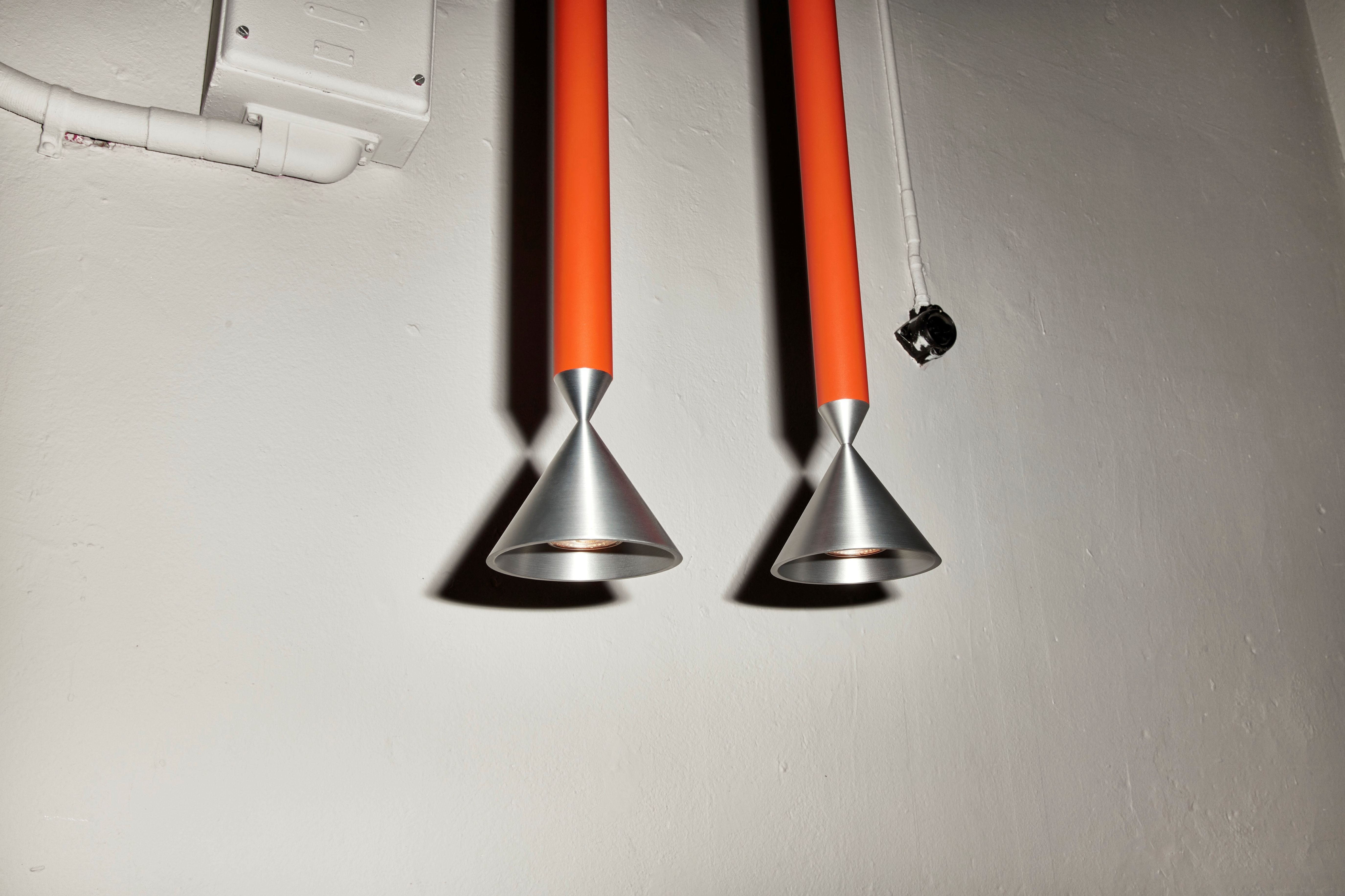 Závesná lampa APOLLO GRAND červená pomaranč