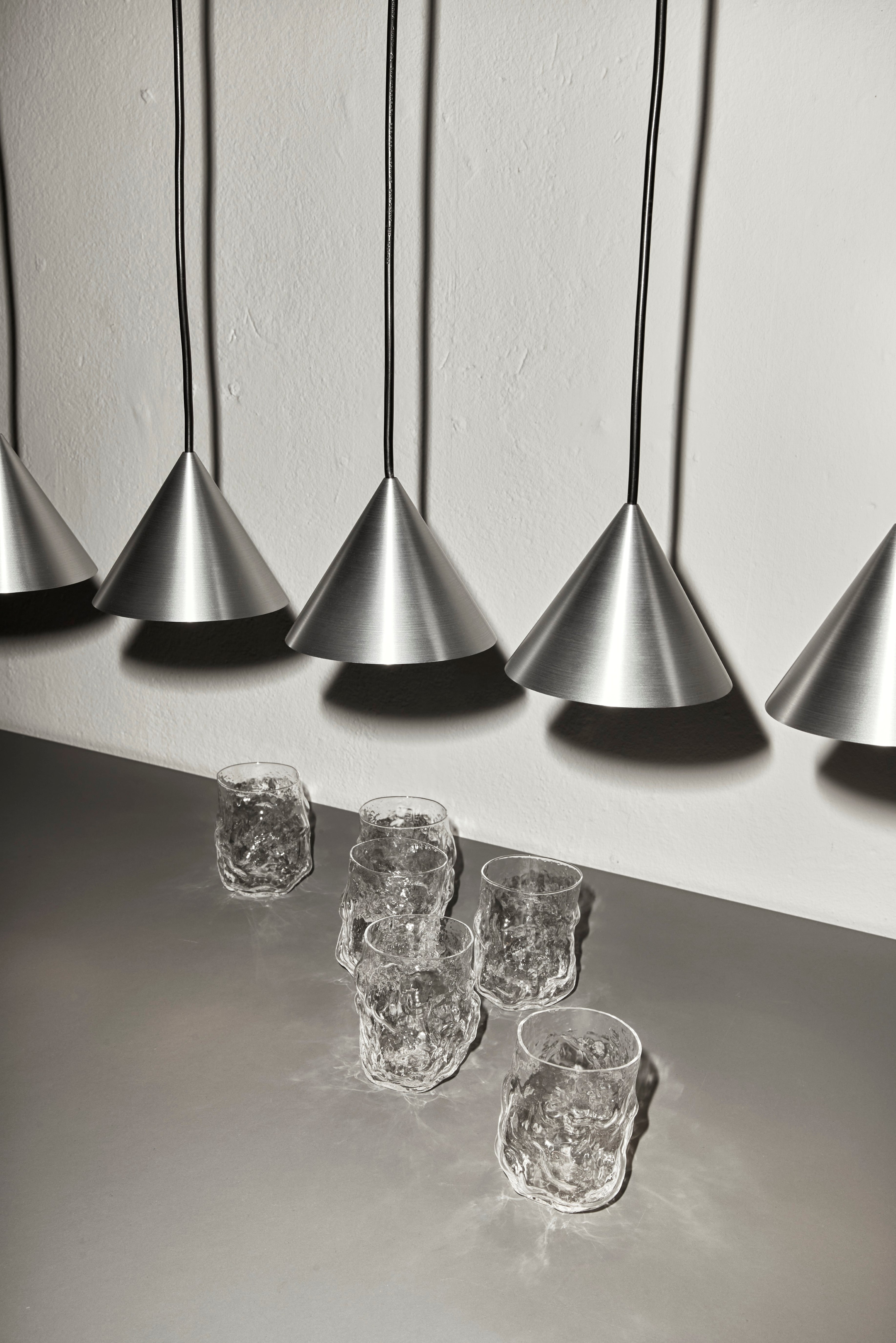 Závesná lampa APOLLO ZERO strieborná