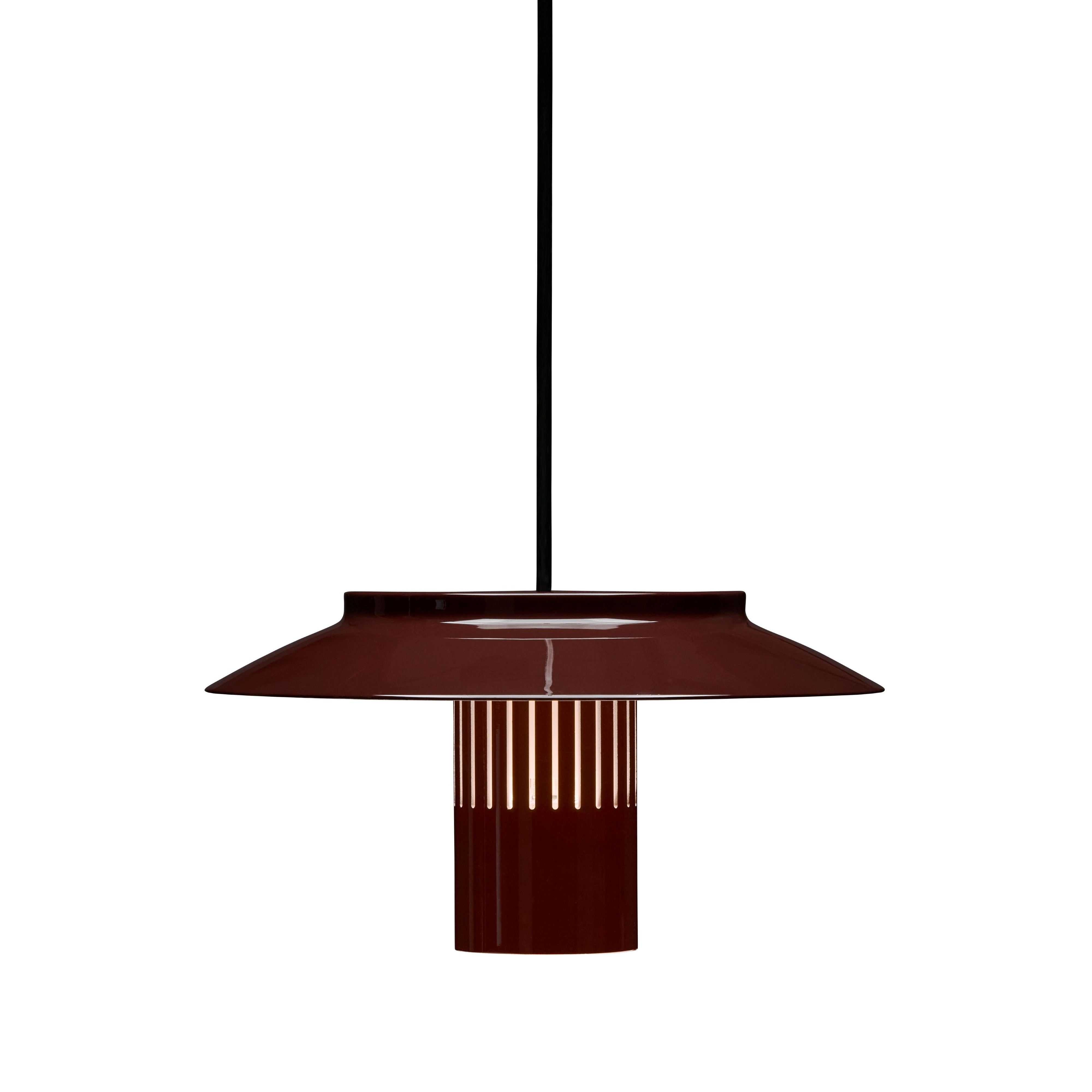 Závesná lampa LILLE bordová