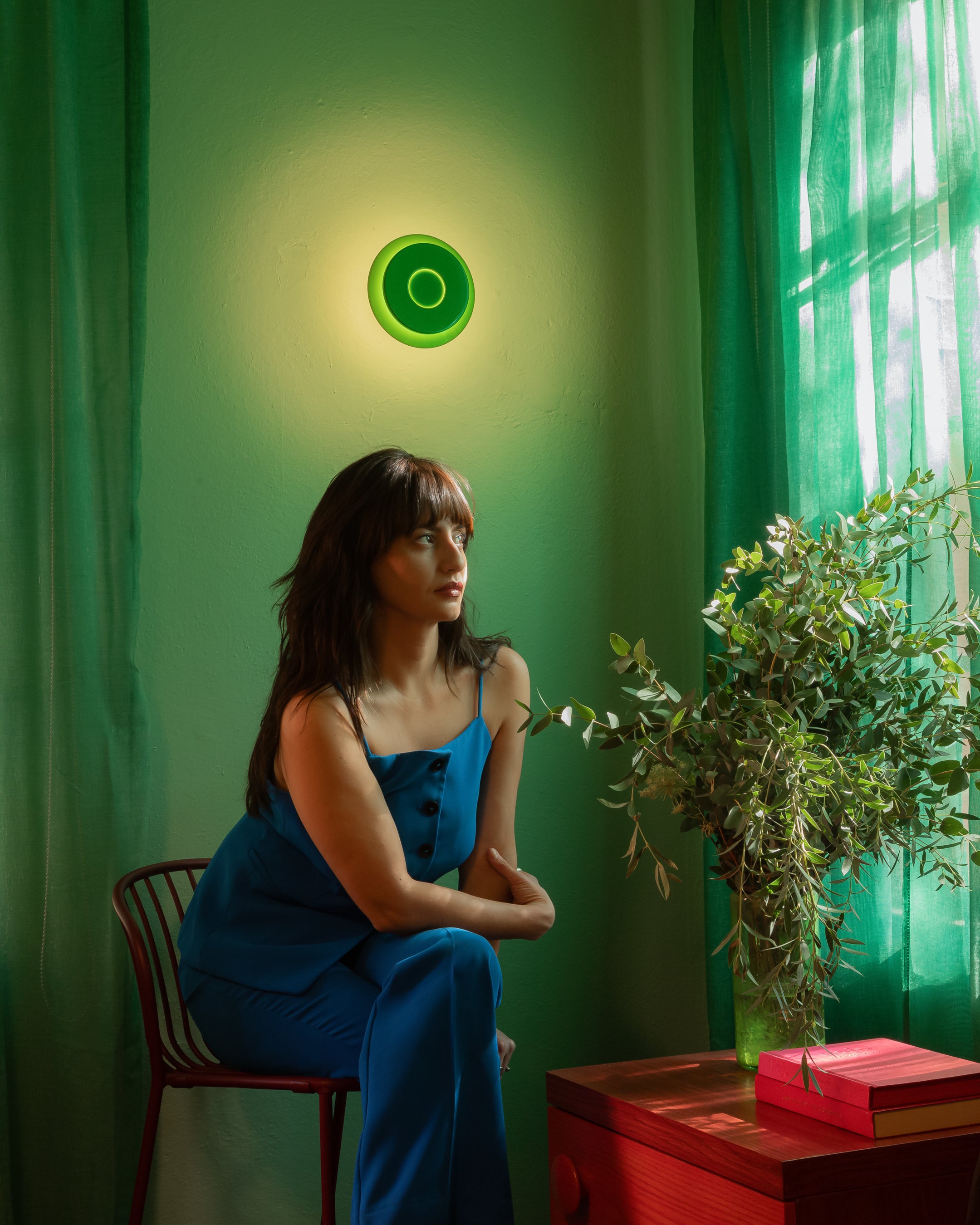 Nástenná lampa LILLE zelená