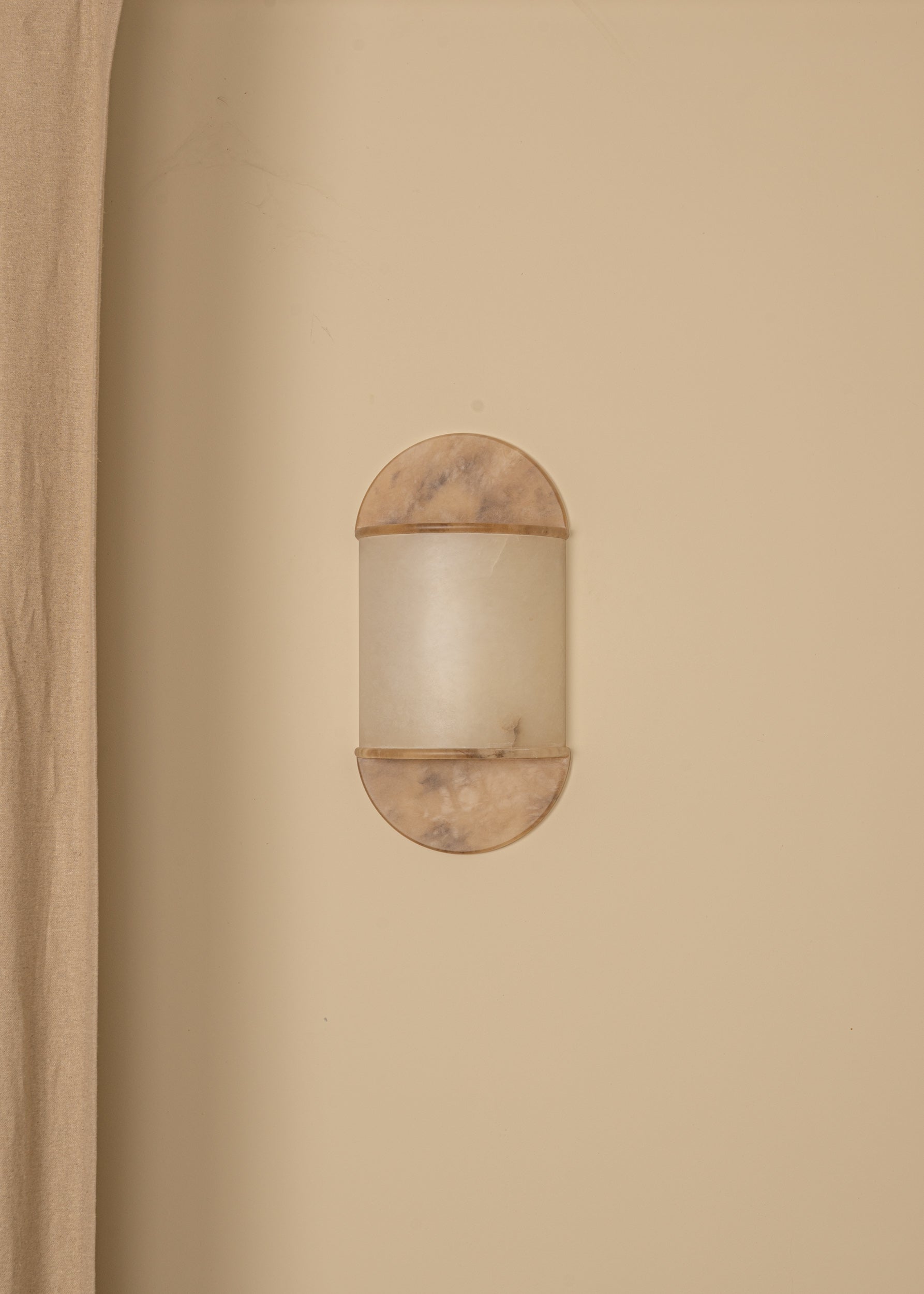 PILOT wall lamp dark beige alabaster