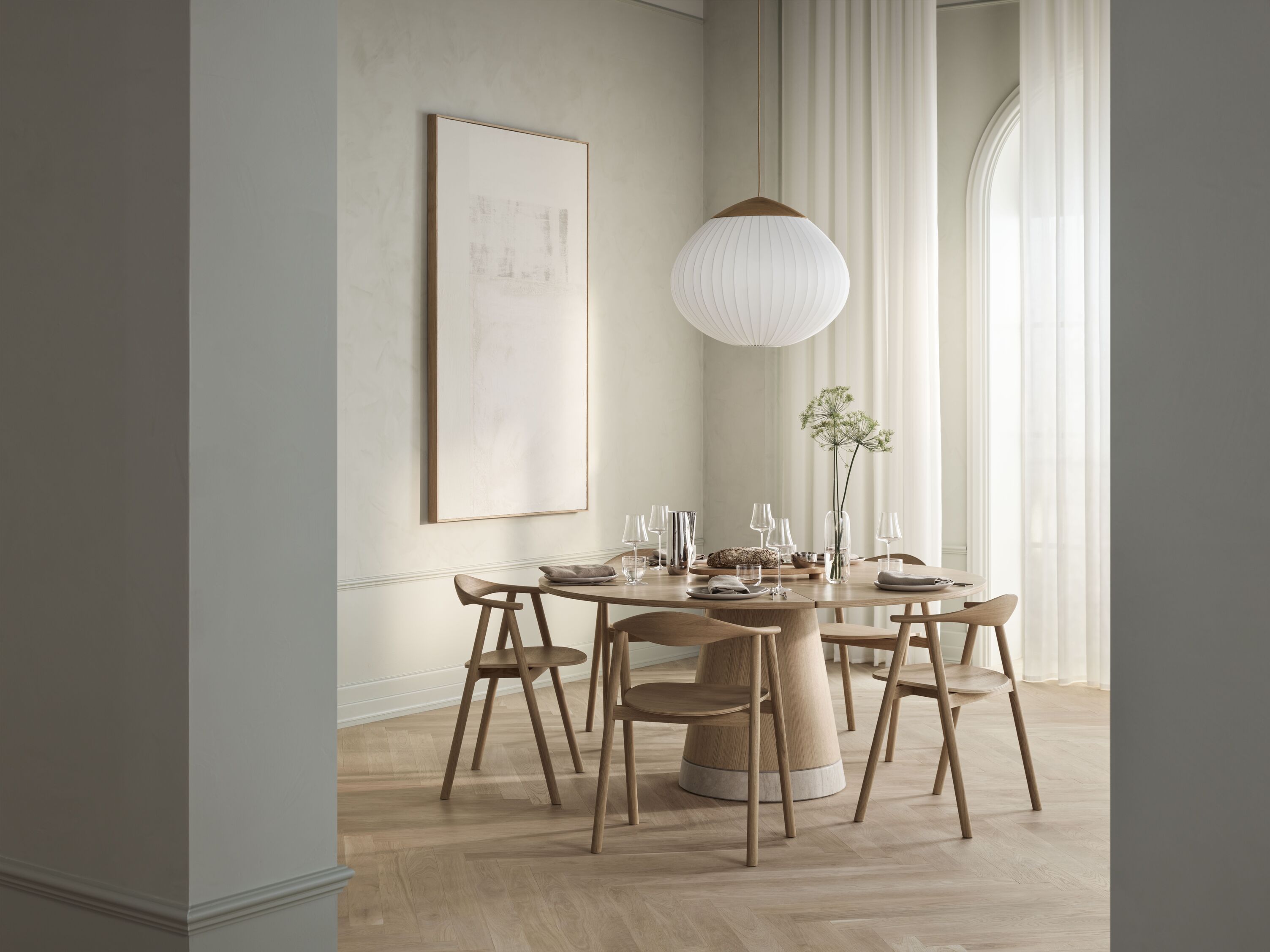 Stolička SWING šedohnedá dubové drevo