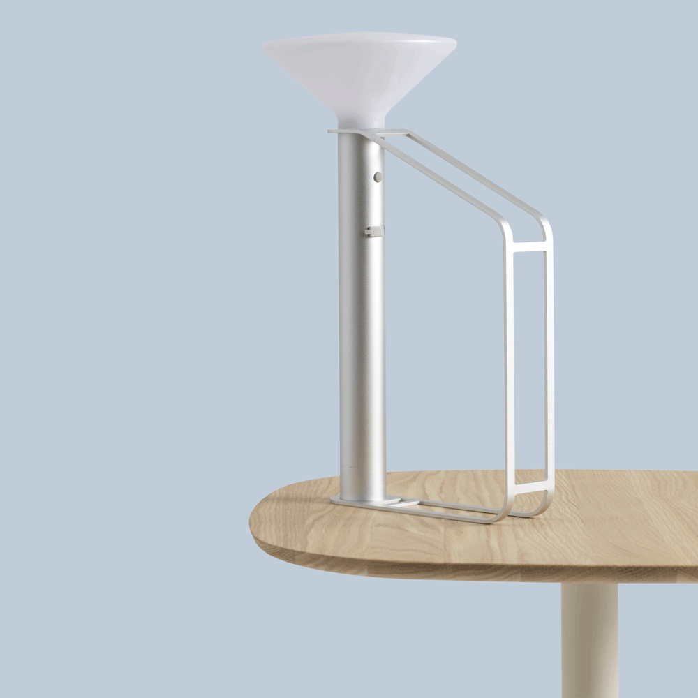 Prenosná vonkajšia lampa PITON strieborná