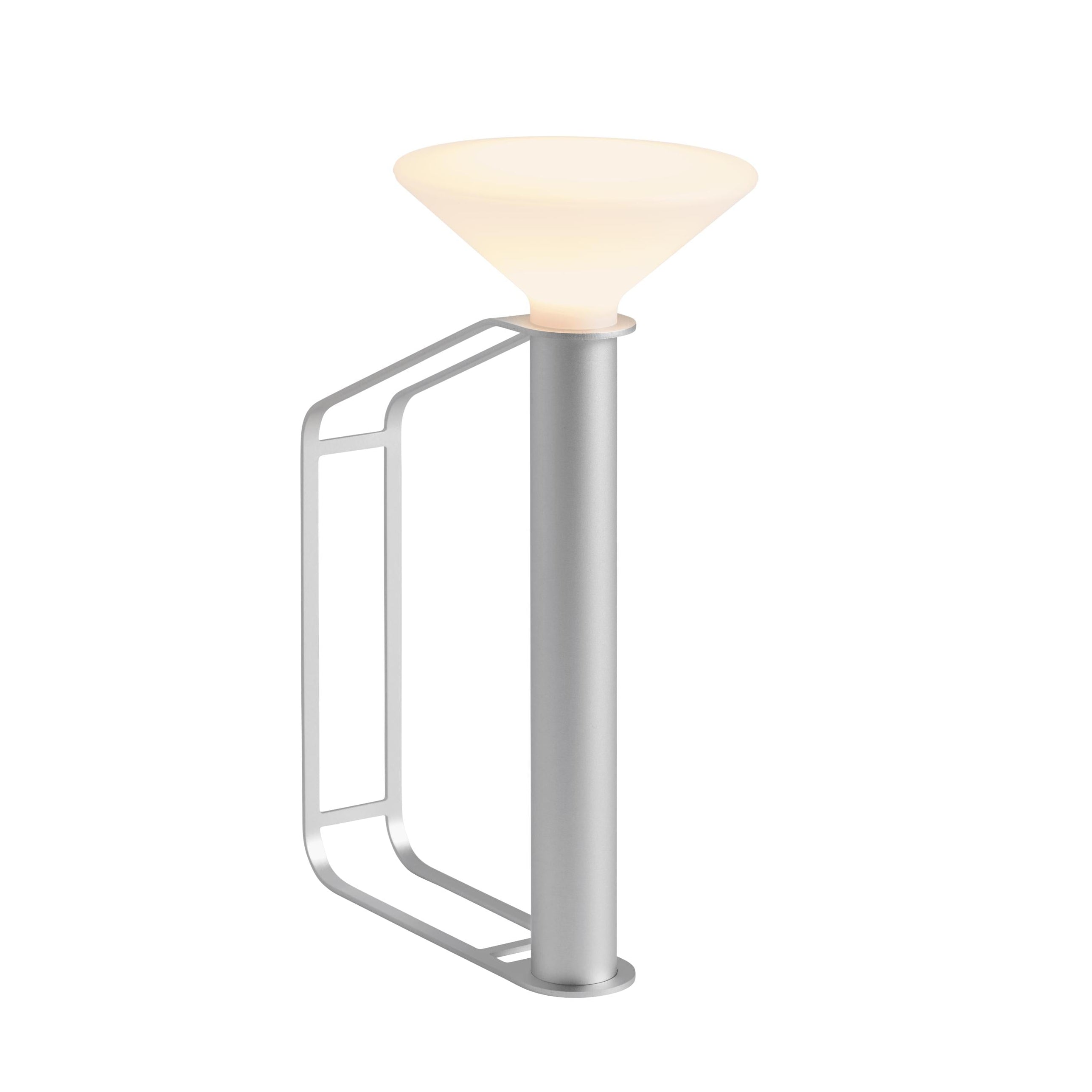 Prenosná vonkajšia lampa PITON strieborná