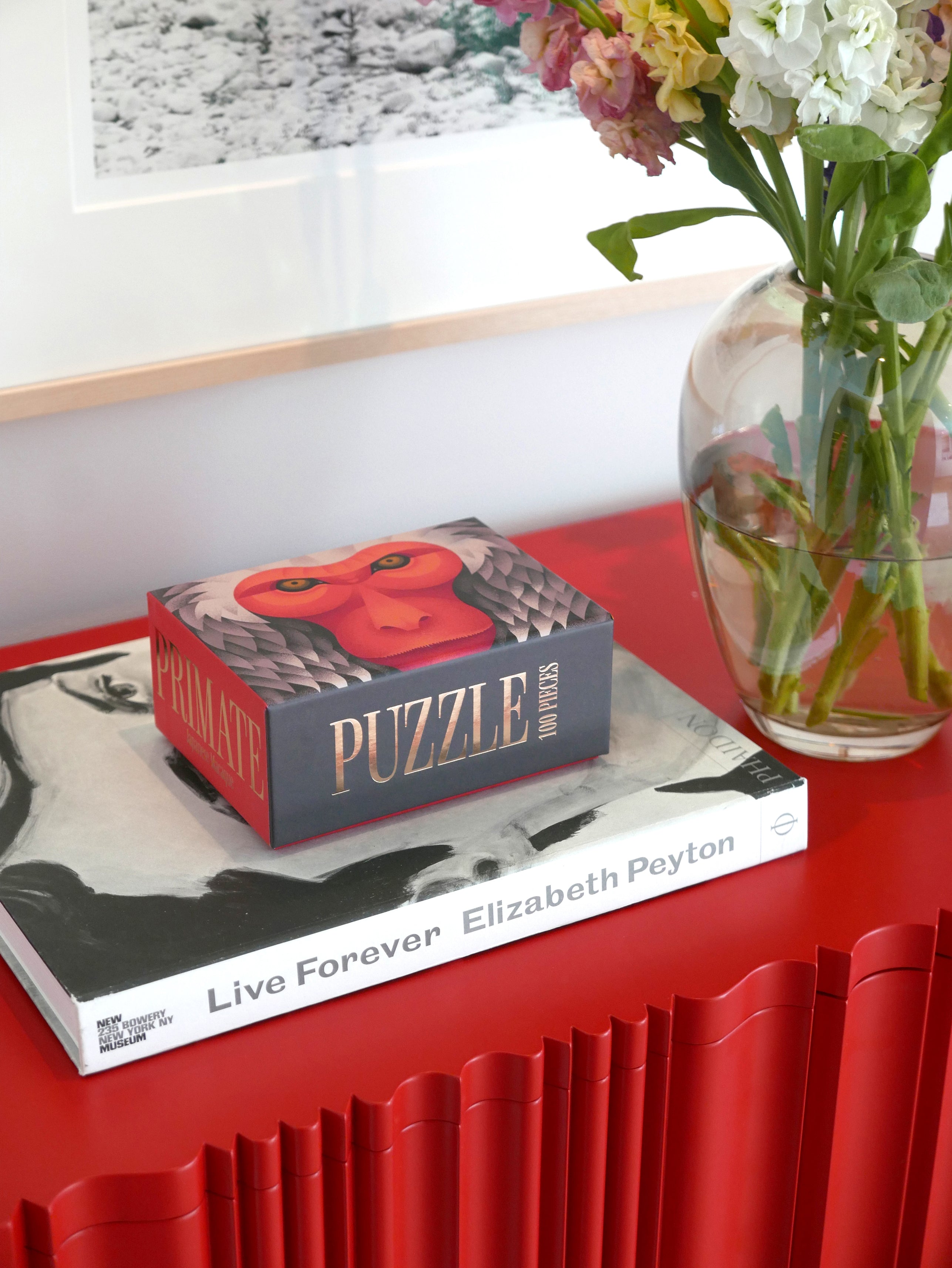 Puzzle JAPONSKÁ MAKAKA oranžová so šedou