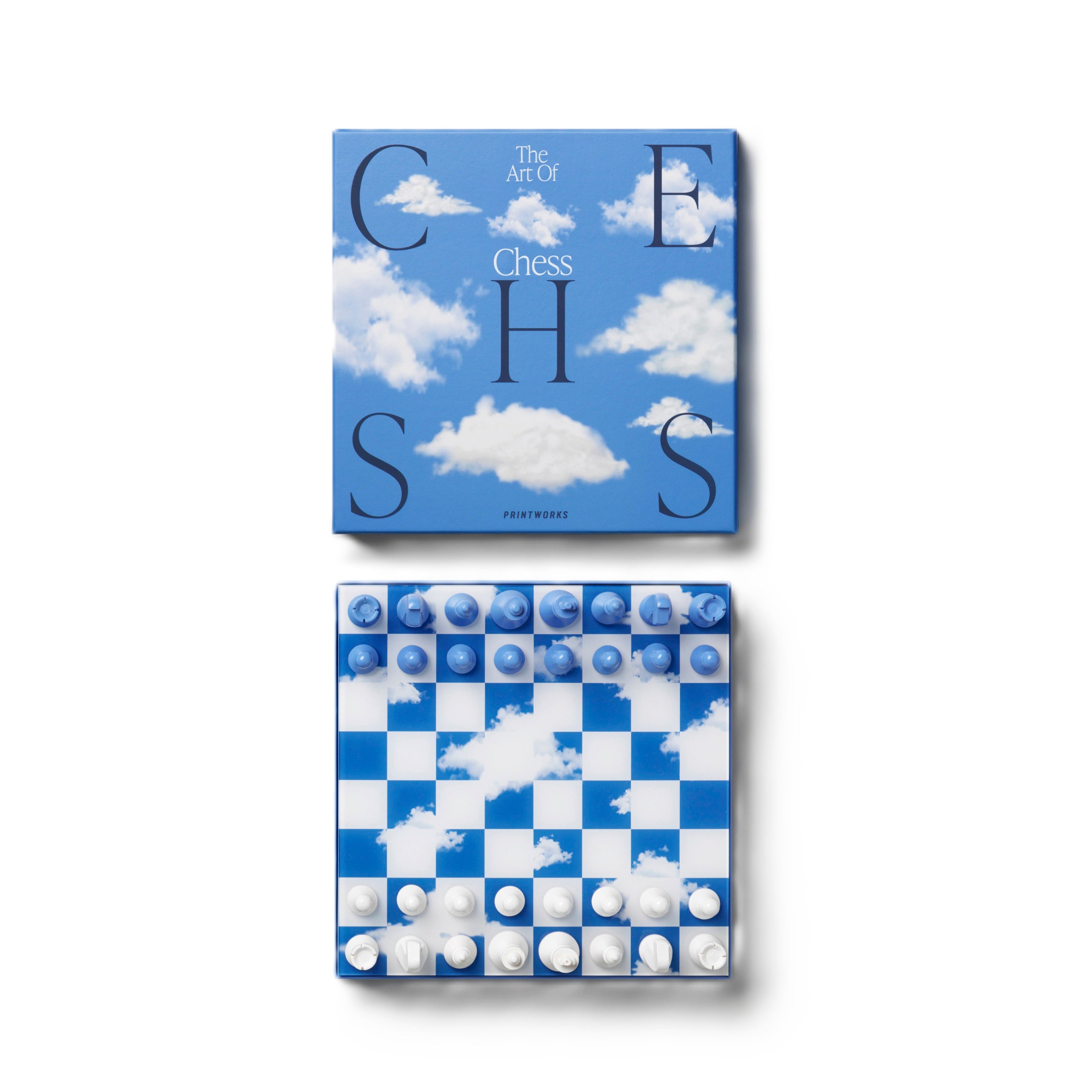 CHESS CLOUDS Blue and White Chess Set