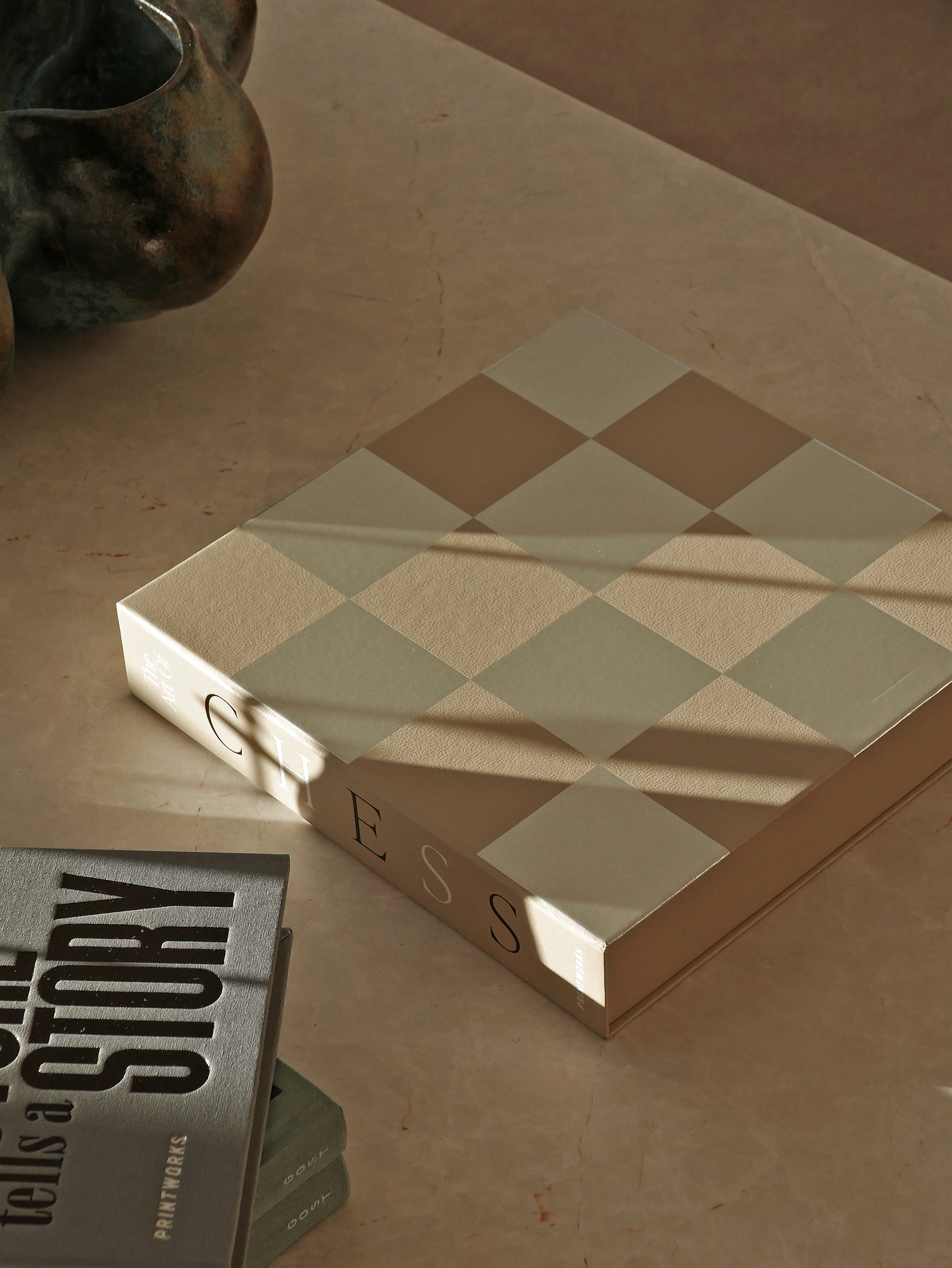 Súprava na hru šachy CHESS MIRROR béžová