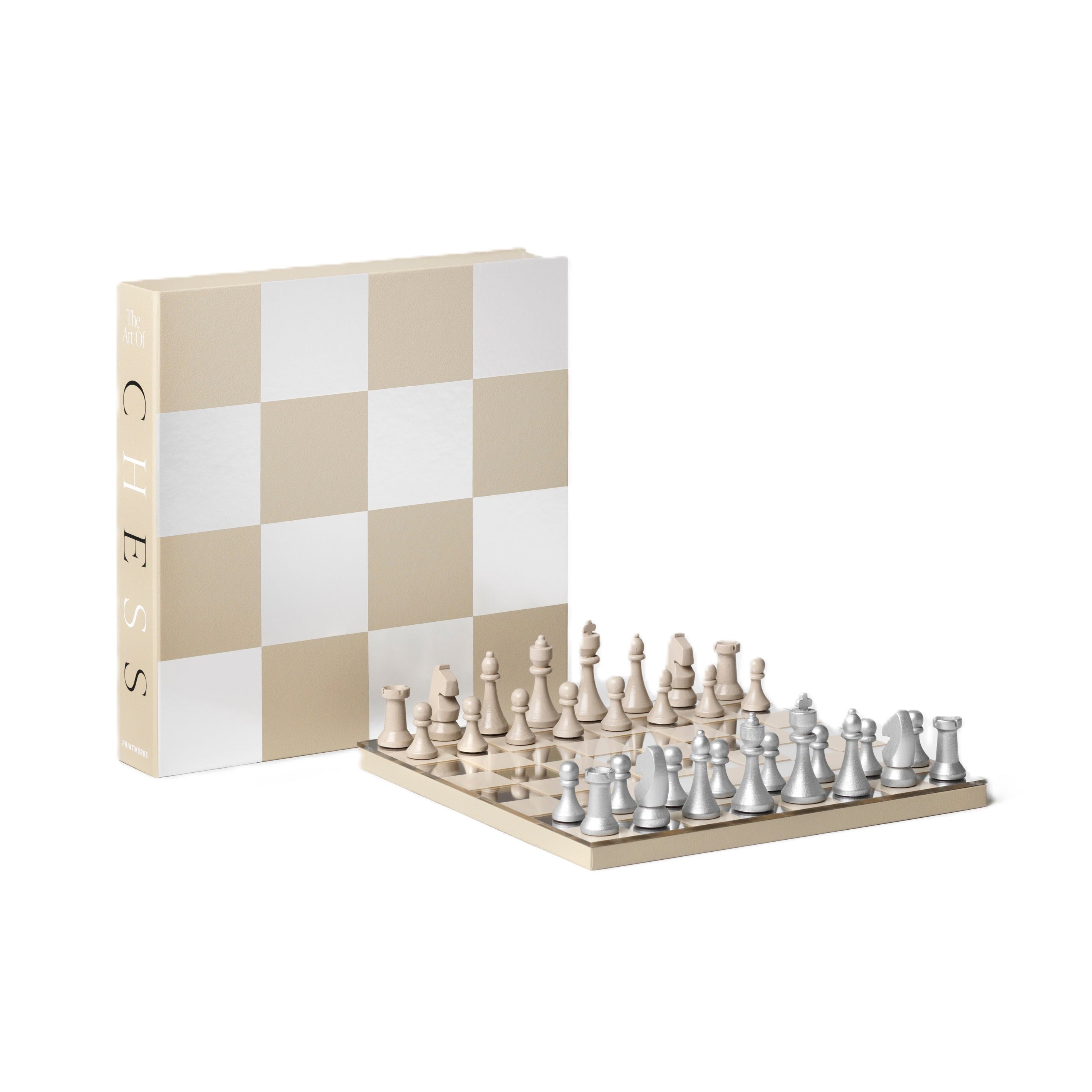 Súprava na hru šachy CHESS MIRROR béžová