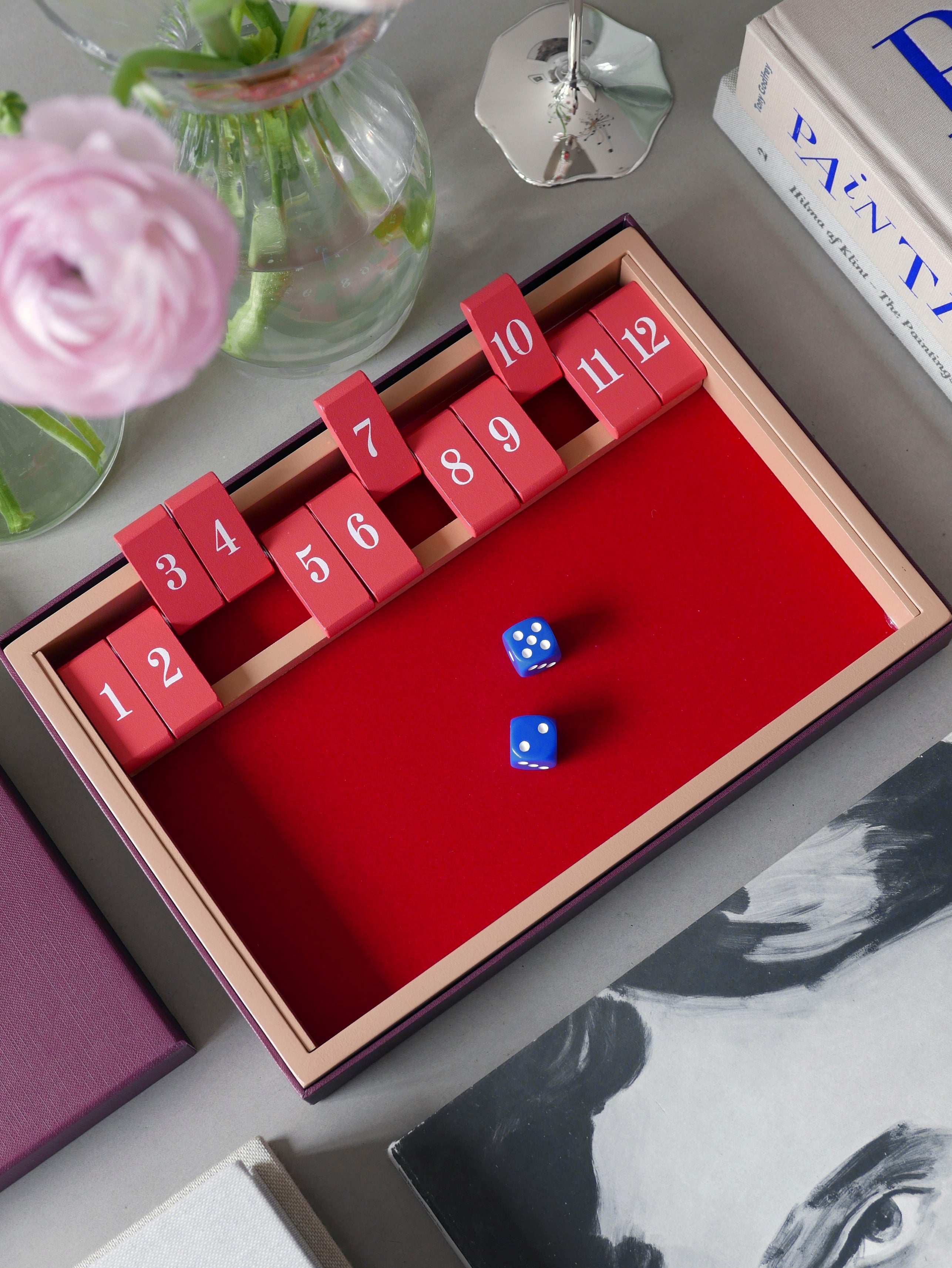 Hracía hra SHUT THE BOX bordová