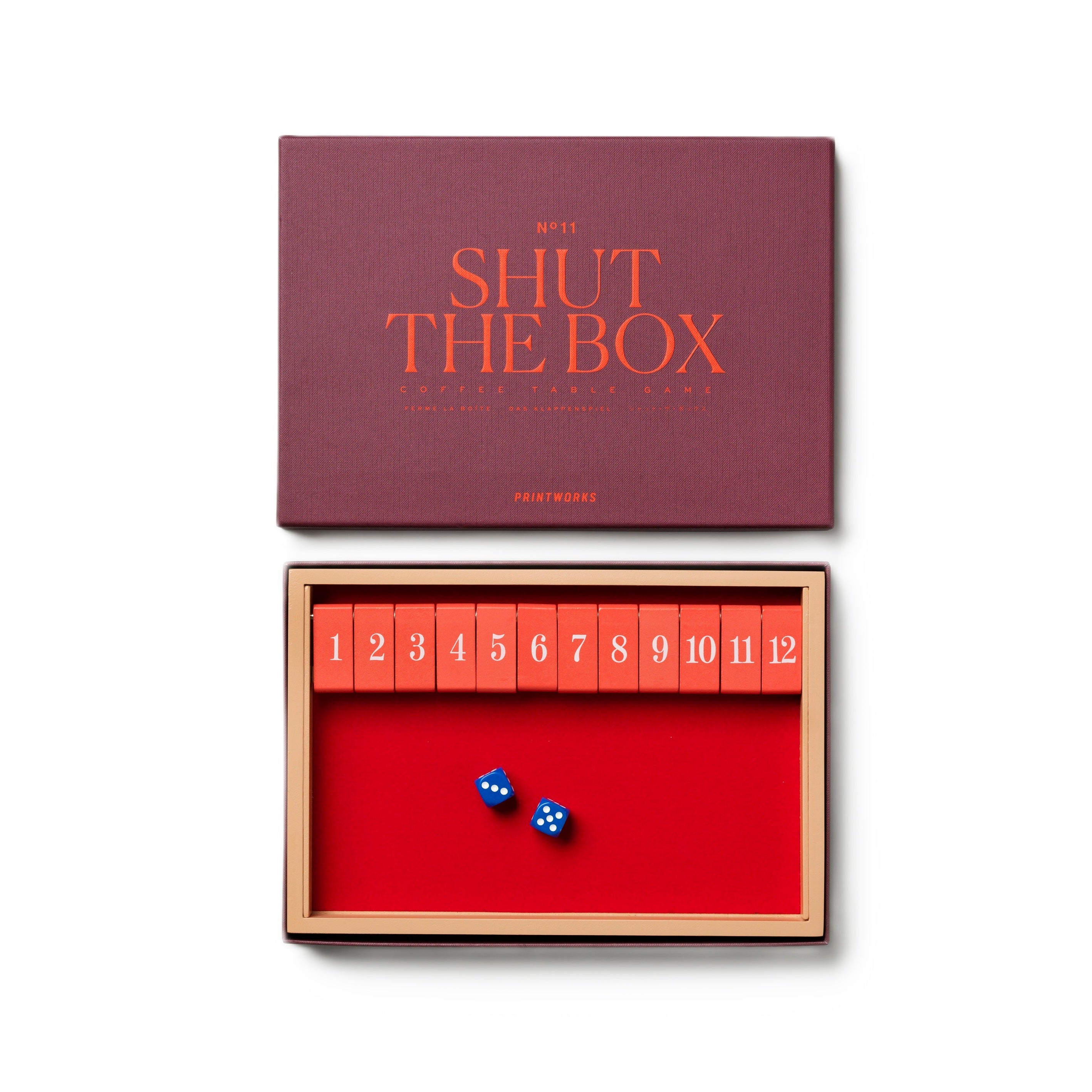 Hracía hra SHUT THE BOX bordová