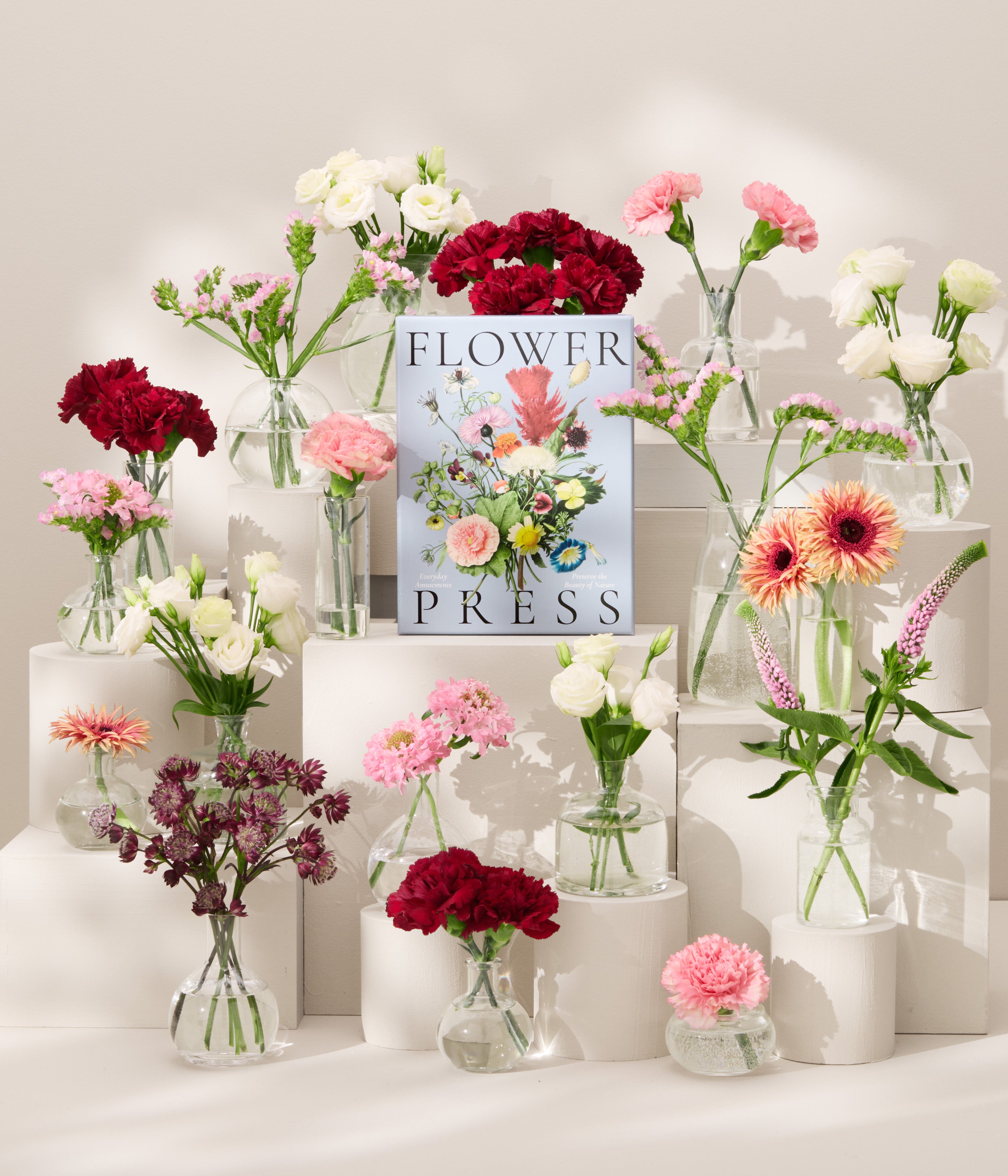 Súprava na sušenie kvetov FLOWER PRESS SET modrá