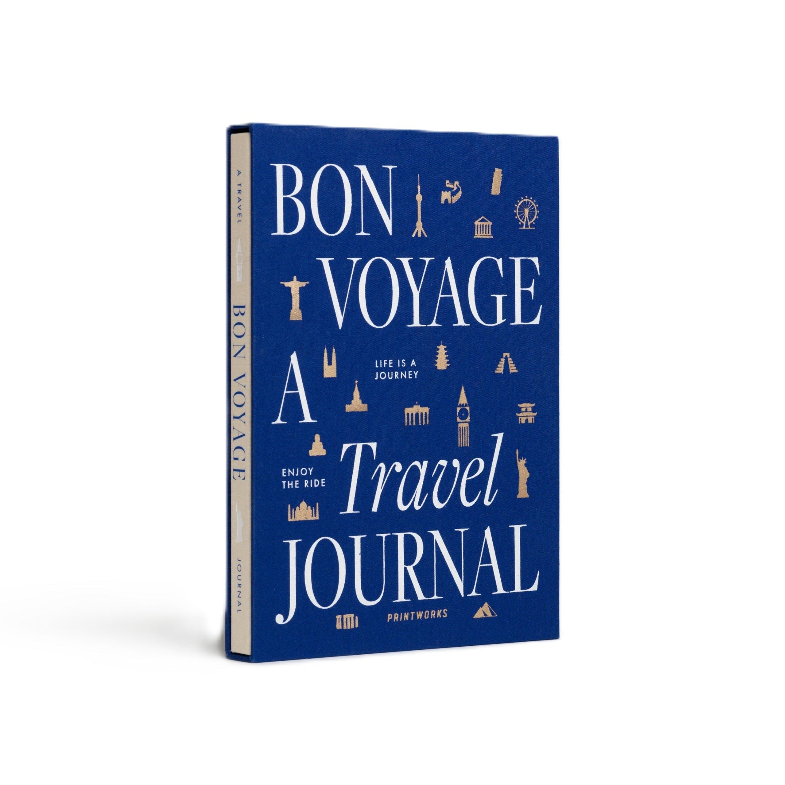 Cestovný denník TRAVEL JOURNAL tmavomodrý s béžovým