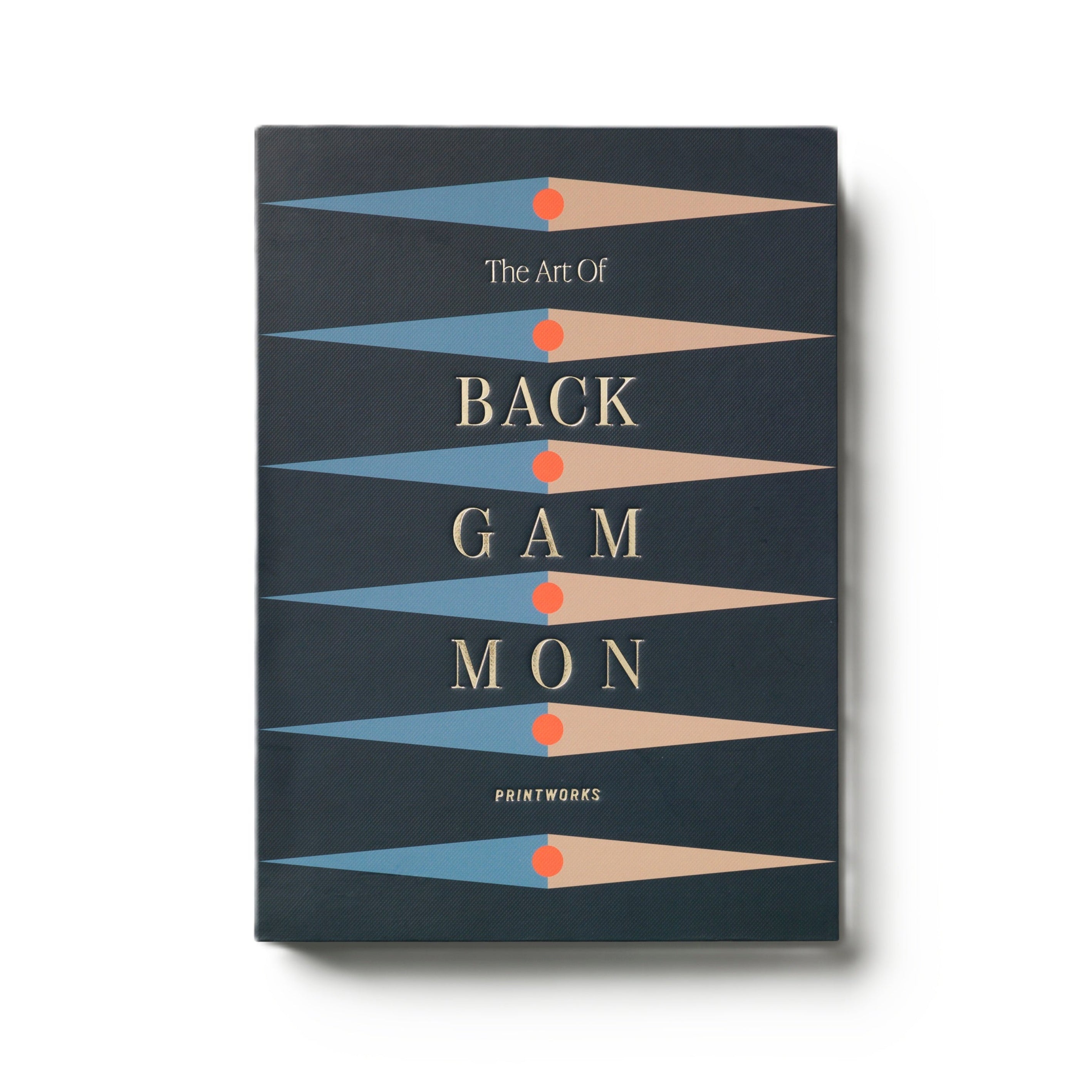 Súprava na hru v backgammon ART OF BACKGAMMON šedá s modrou a oranžovou