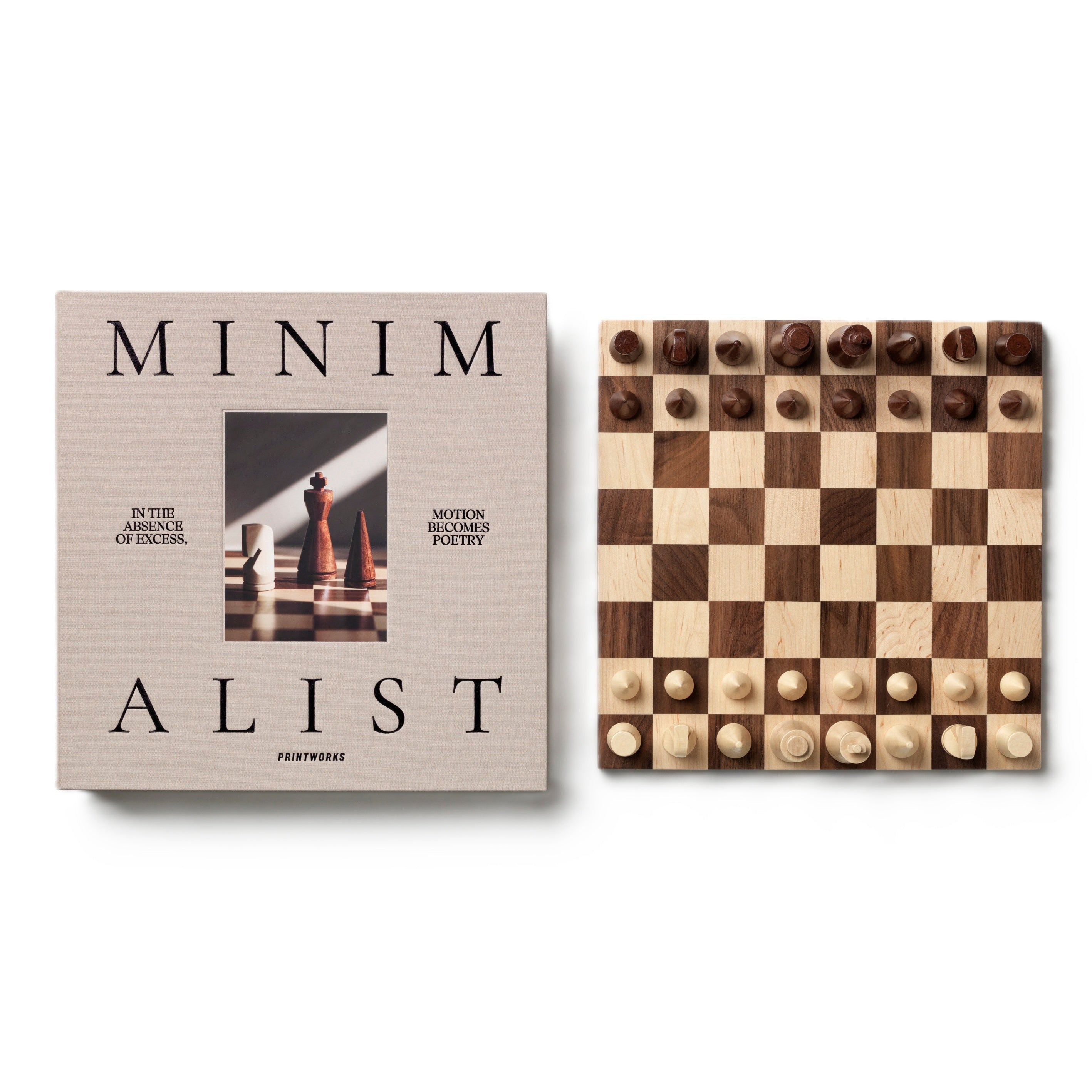 Sada na hru šachy MINIMALIST CHESS drevo