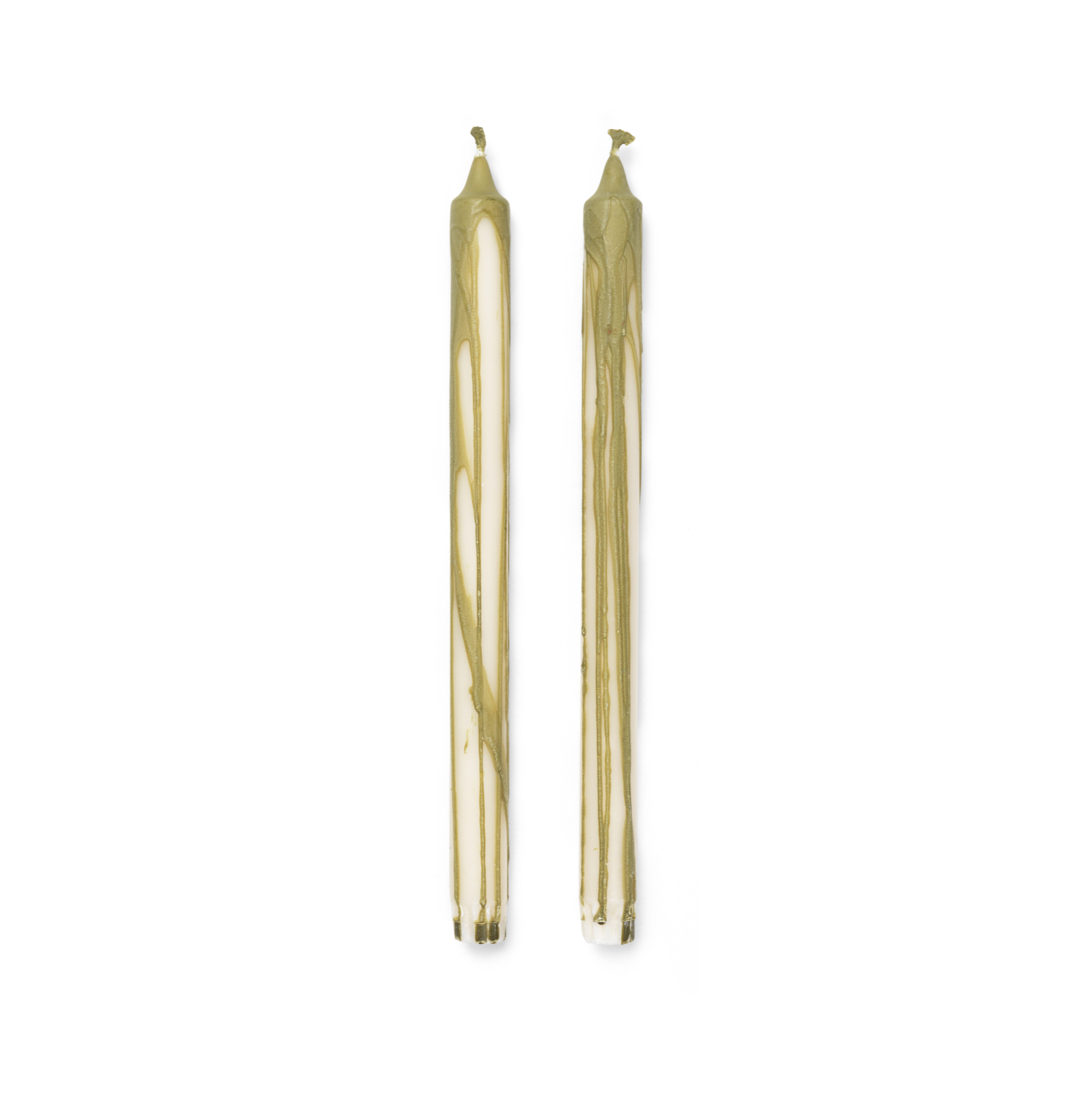DRYP beige candle set with green