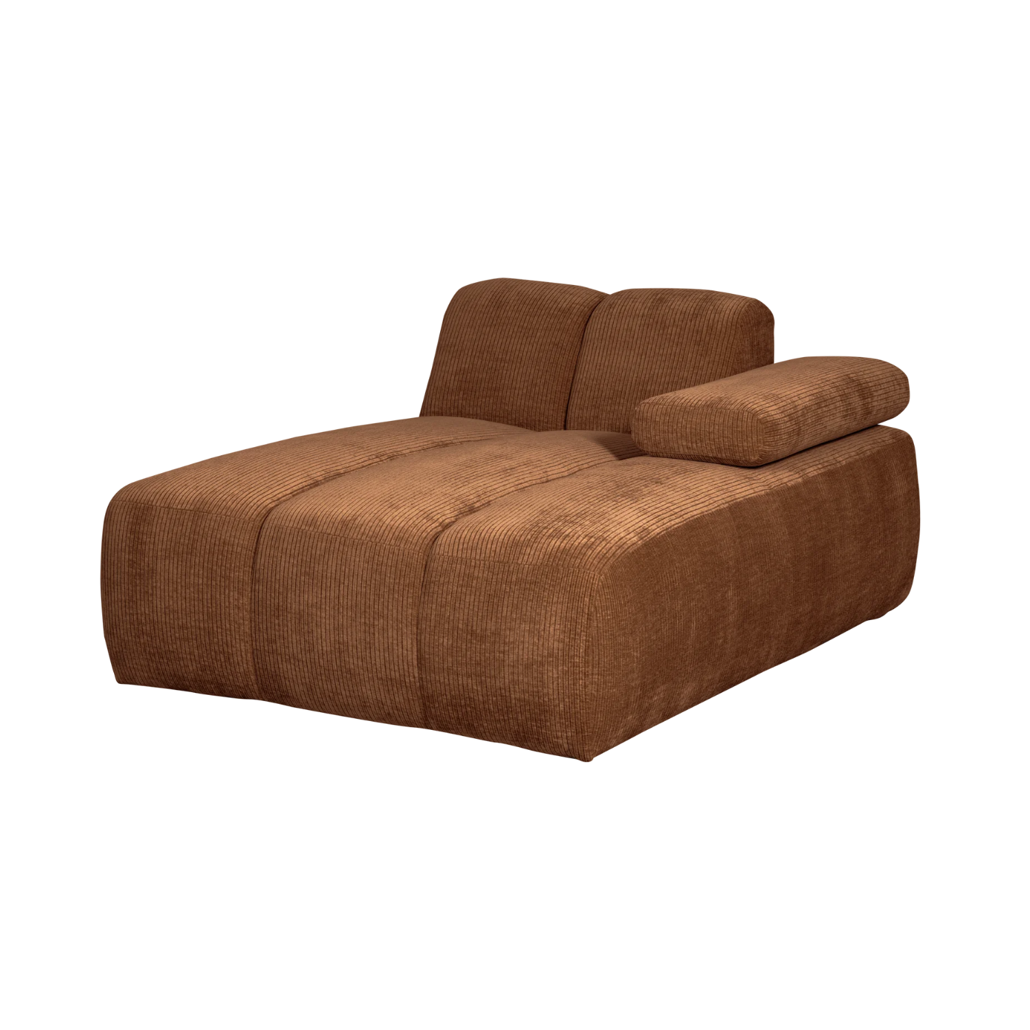 MOJO modular sofa - right-sided brown corduroy chaise longue