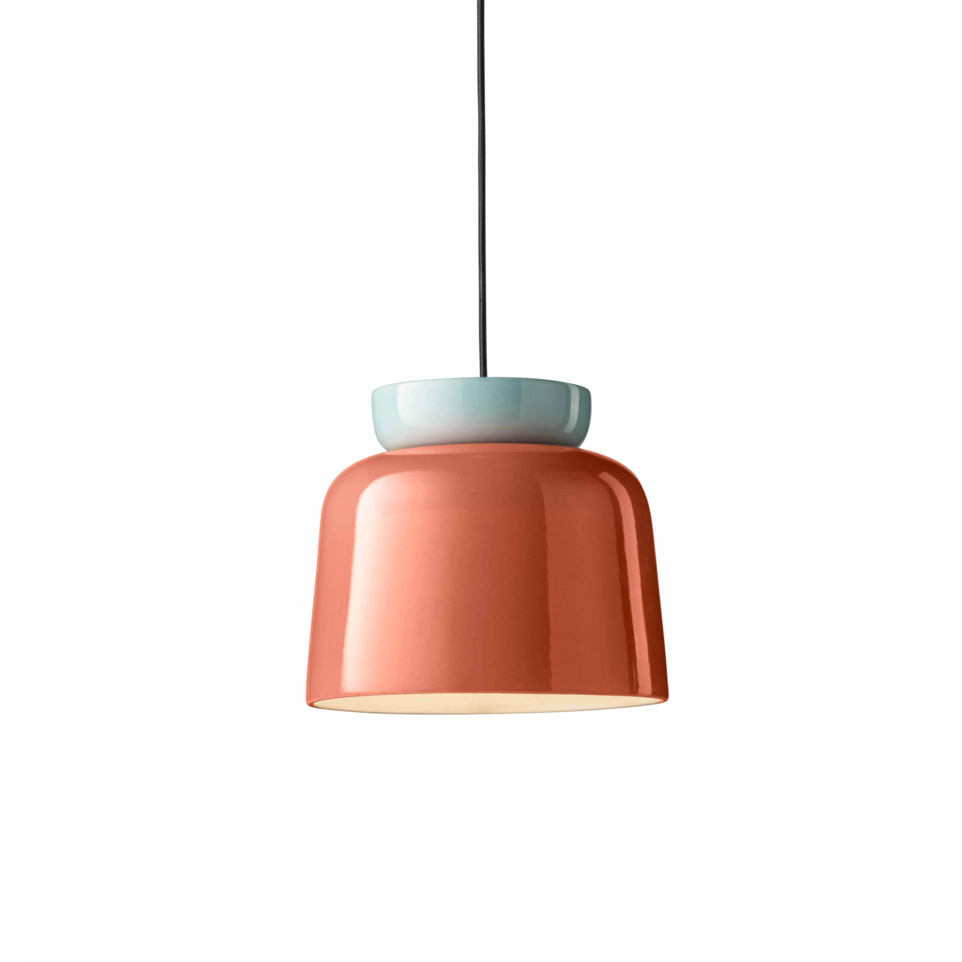 Závesná keramická lampa CORCOVADO oranžová s modrou