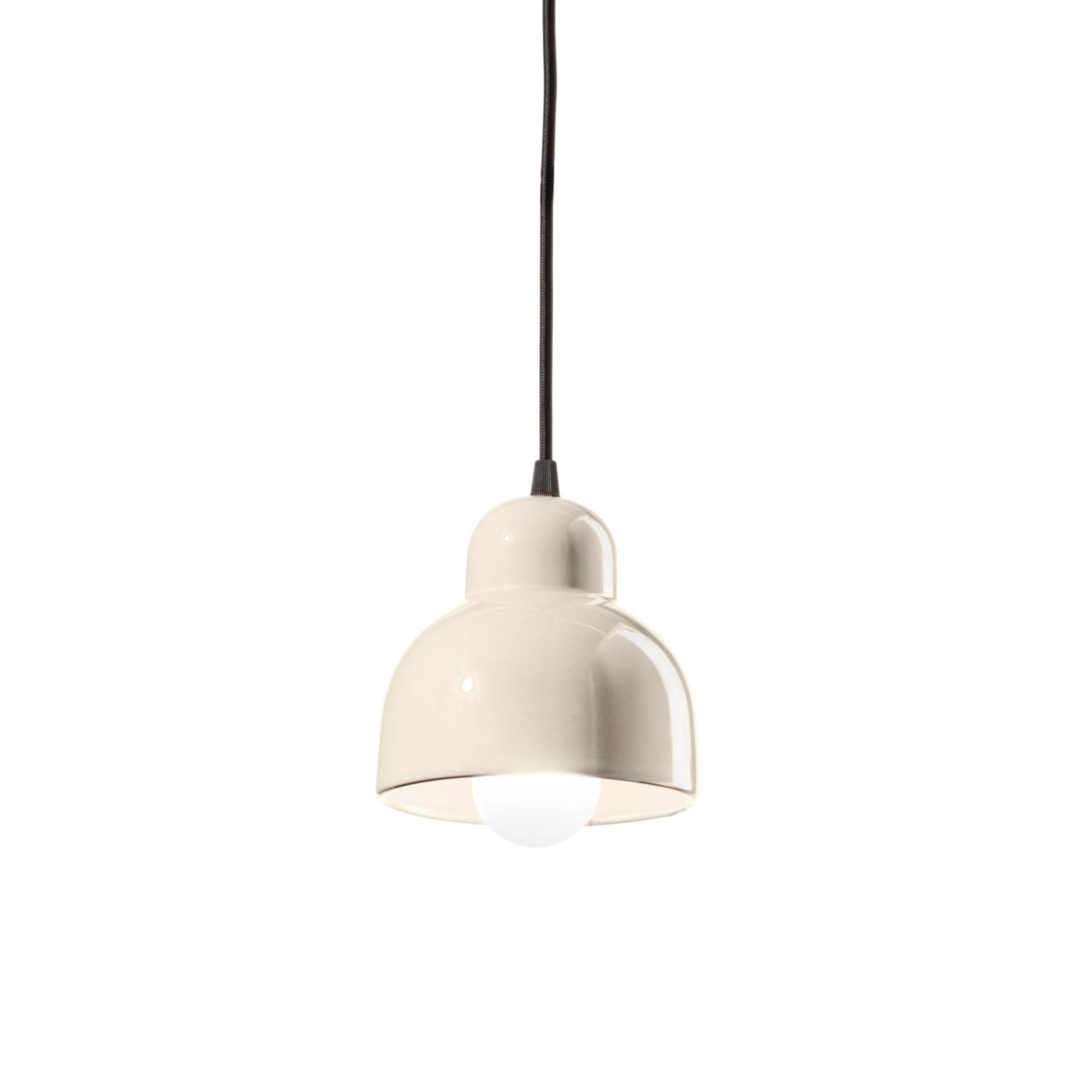 Závesná keramická lampa BERIMBAU krémová