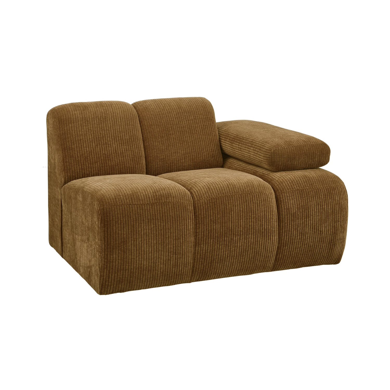 MOJO modular sofa - right-side element dark honey corduroy