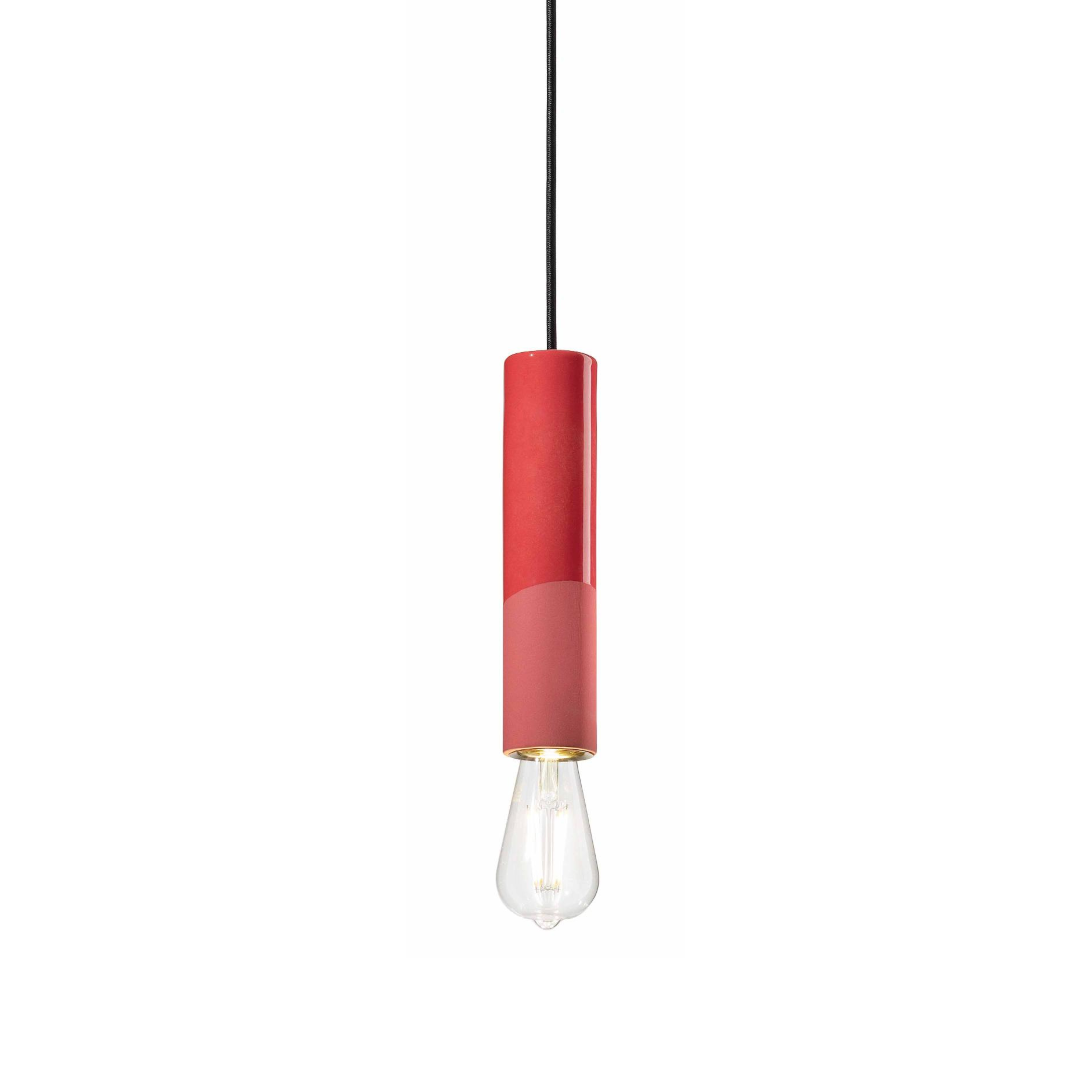 Závesná keramická lampa PI červená