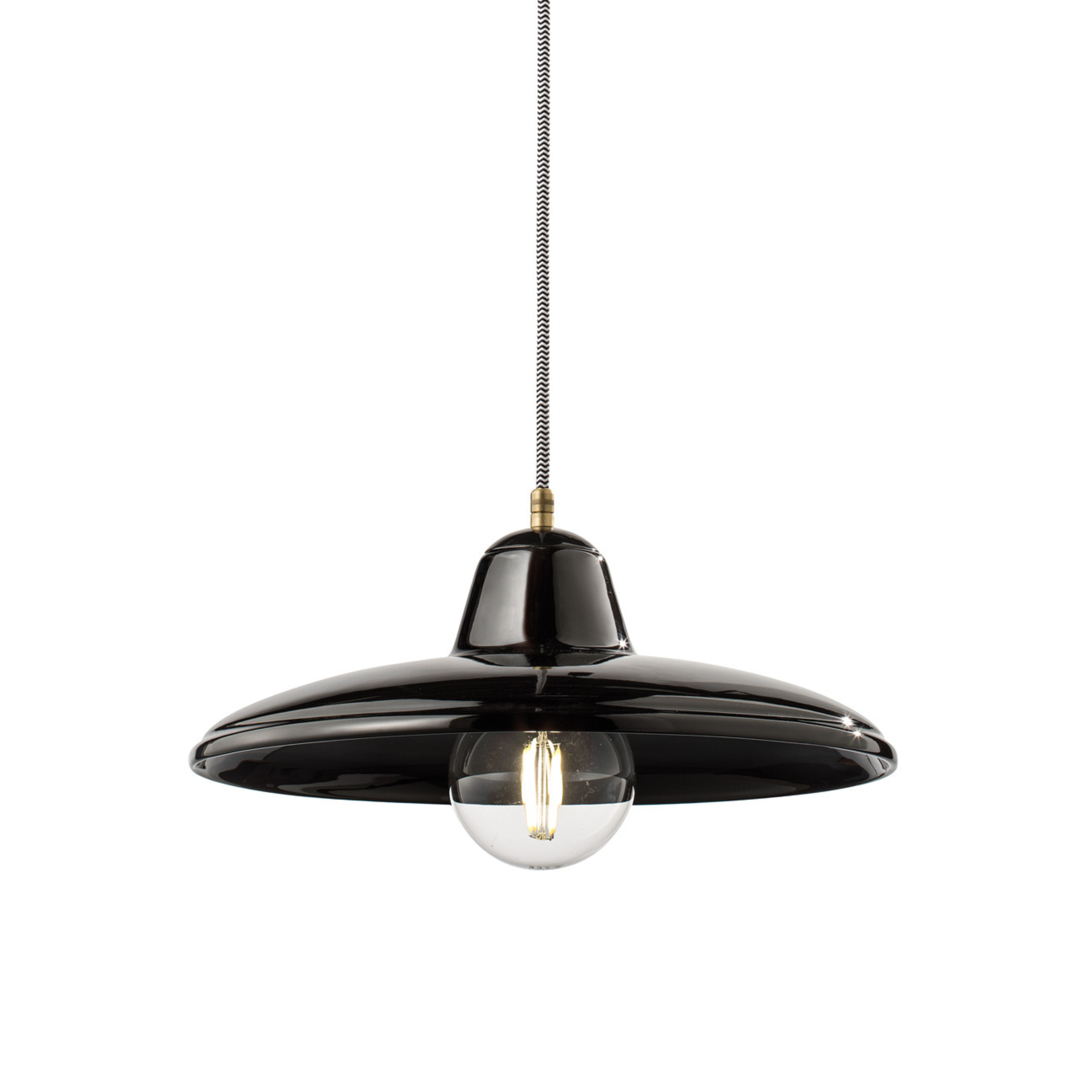 Závesná keramická lampa B&W čierna