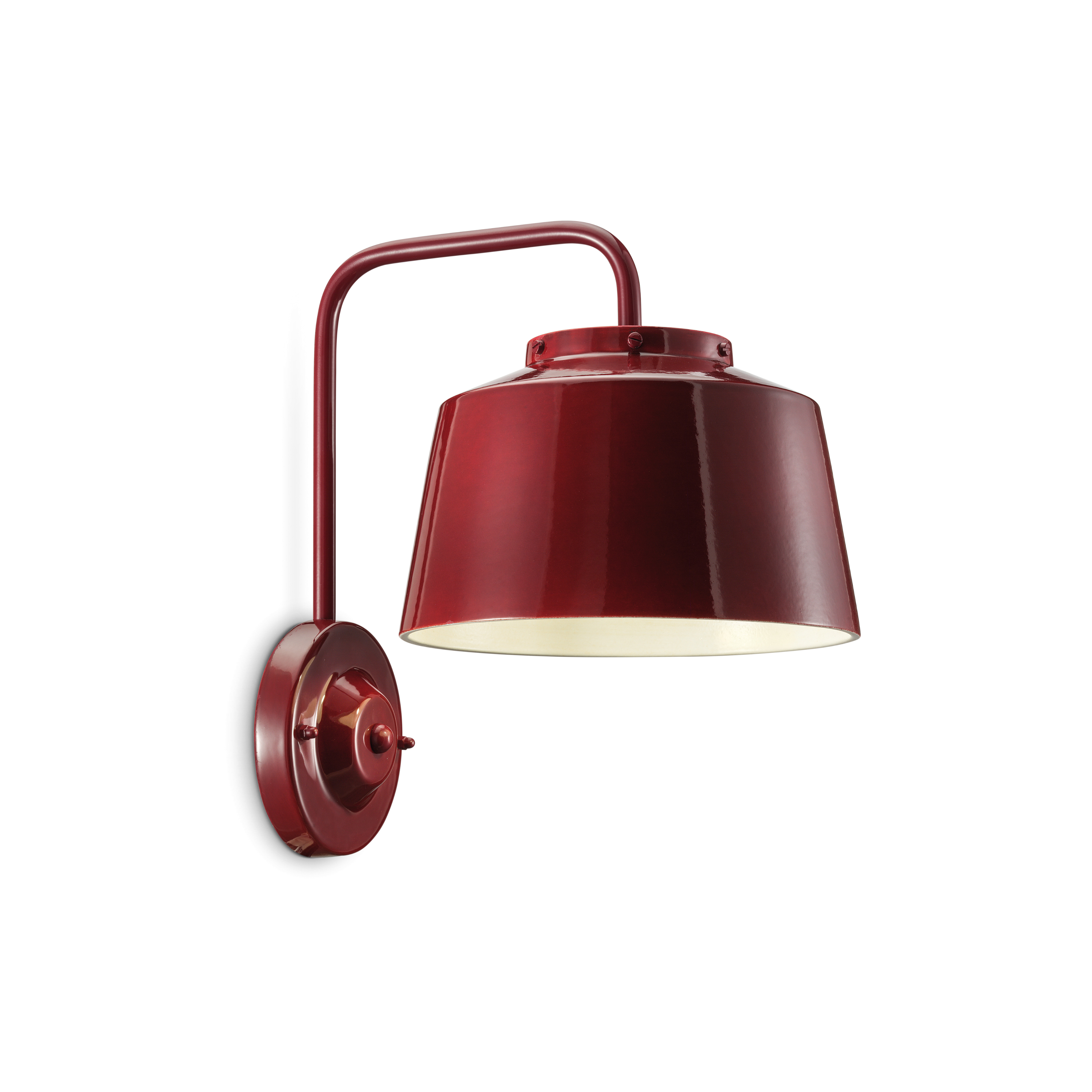 50's Red Ceramic Wall Lamp