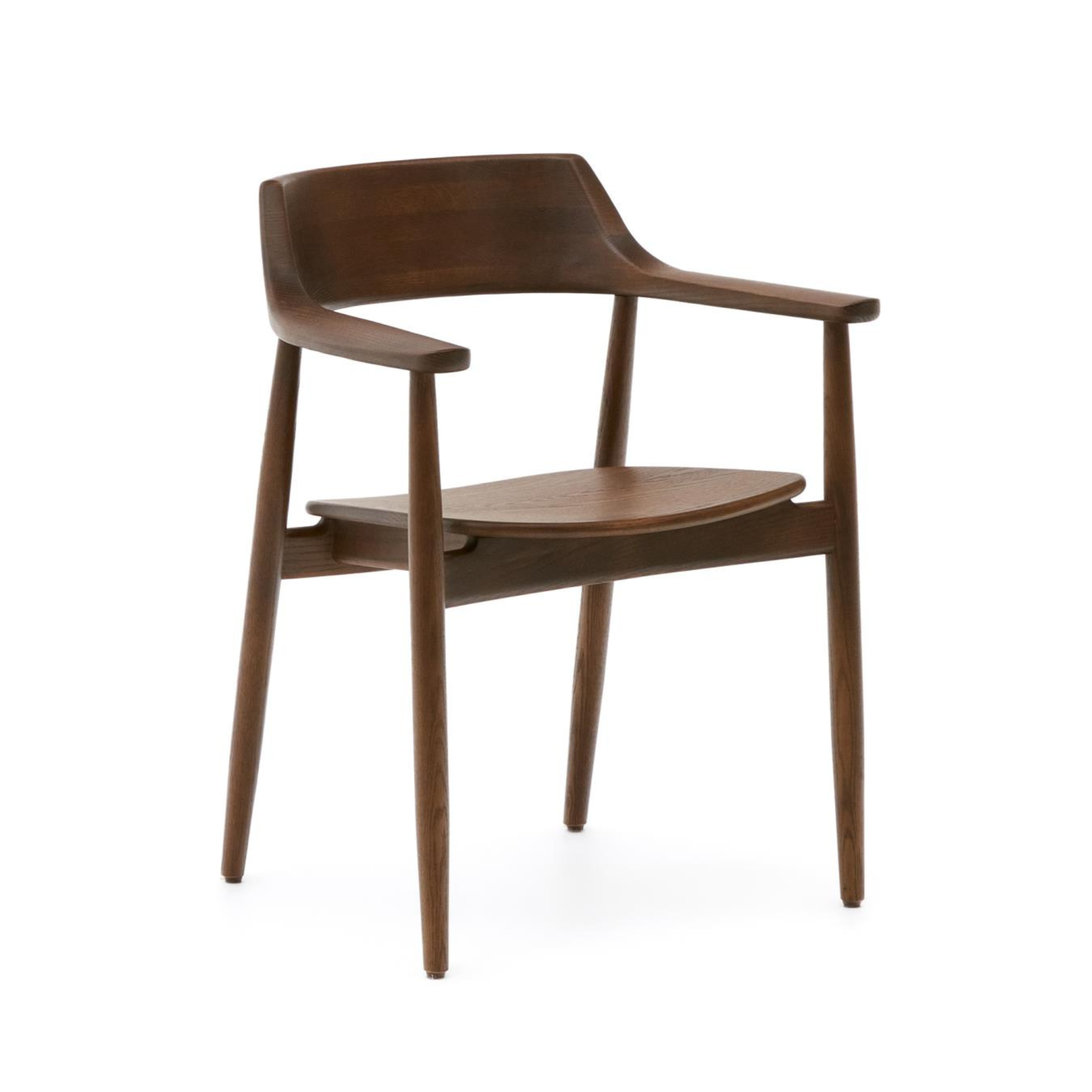 FONDES chair made of solid oak wood in walnut color