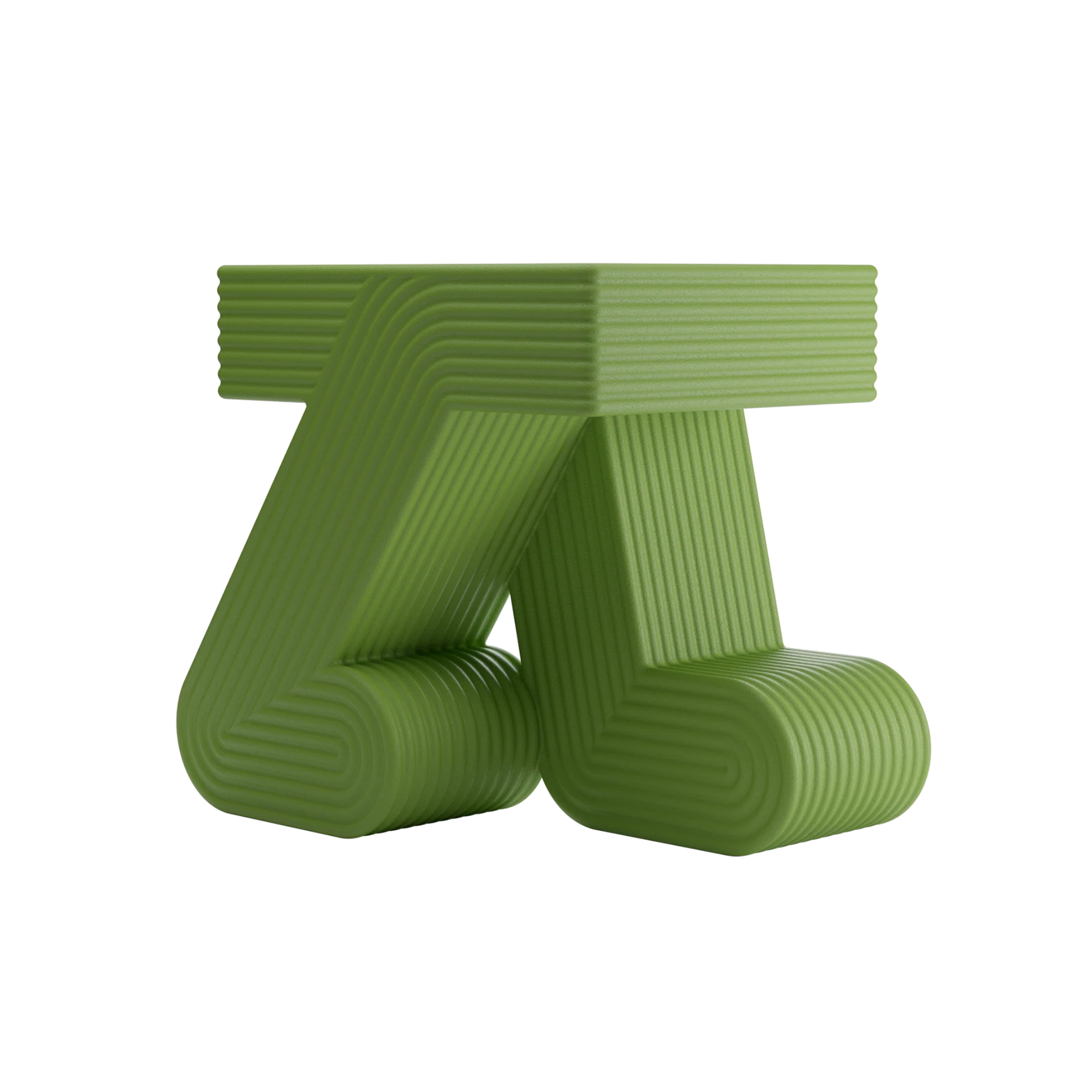 Zelený bočný záhradný stolík WALKING