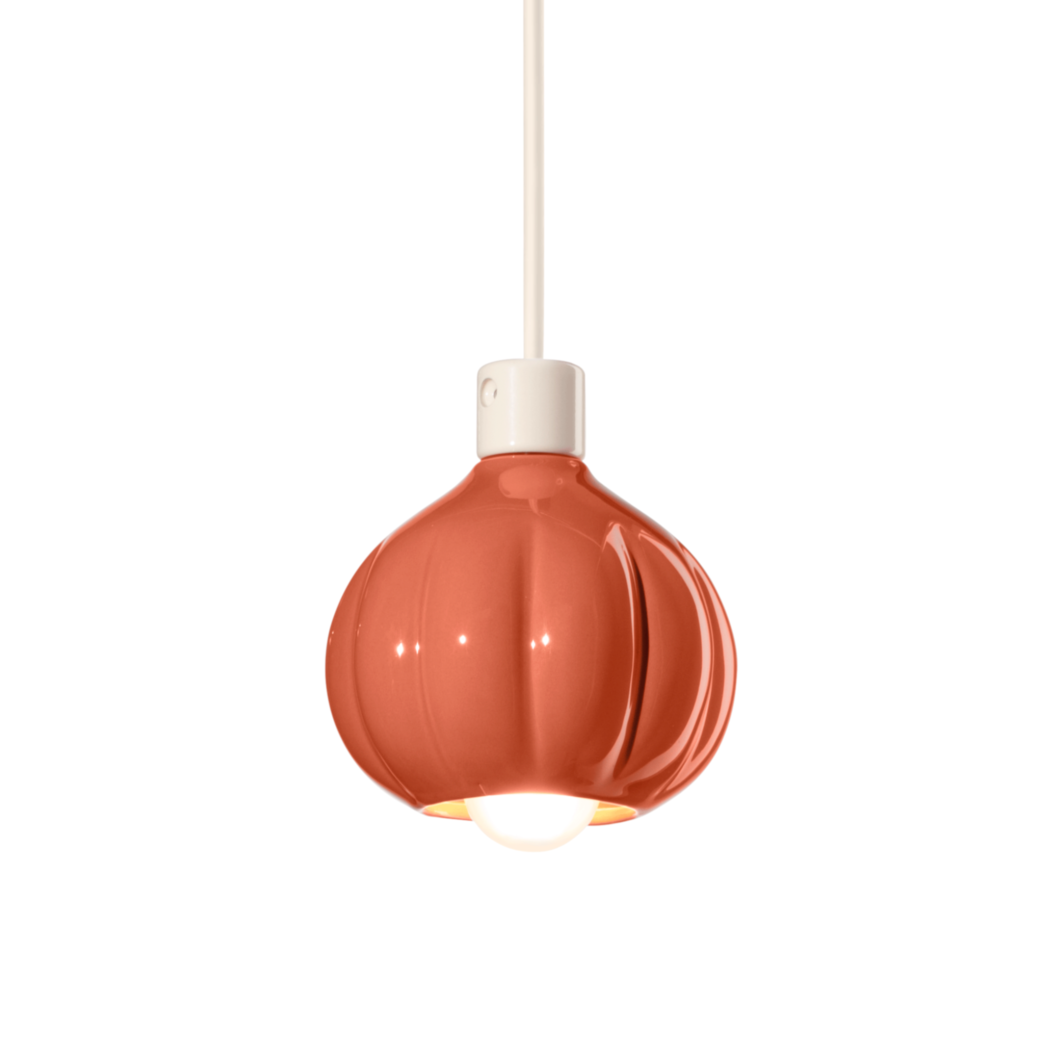 Závesná keramická lampa AFOXÉ oranžová