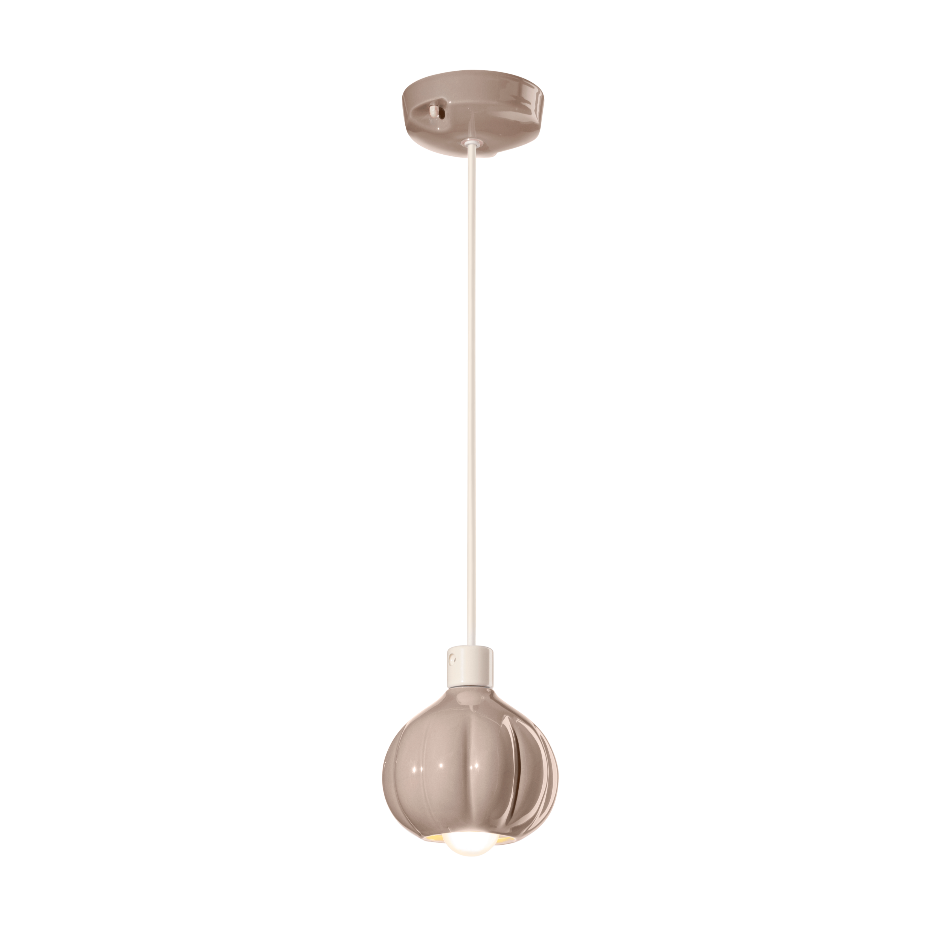 Závesná keramická lampa AFOXÉ béžová