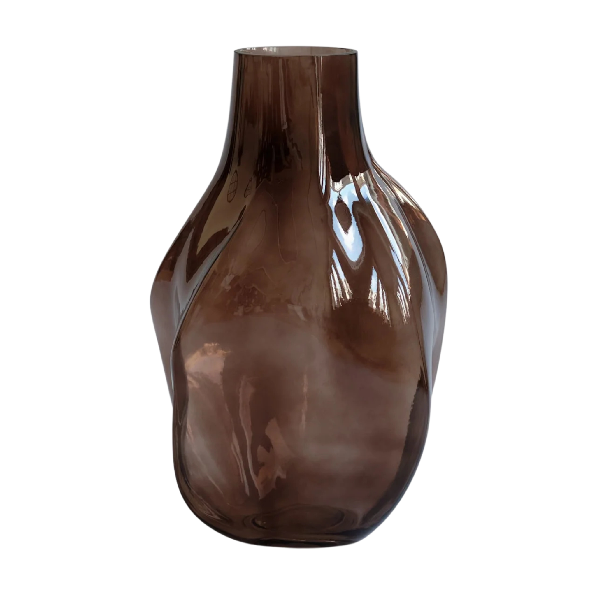Brakku brown glass vase