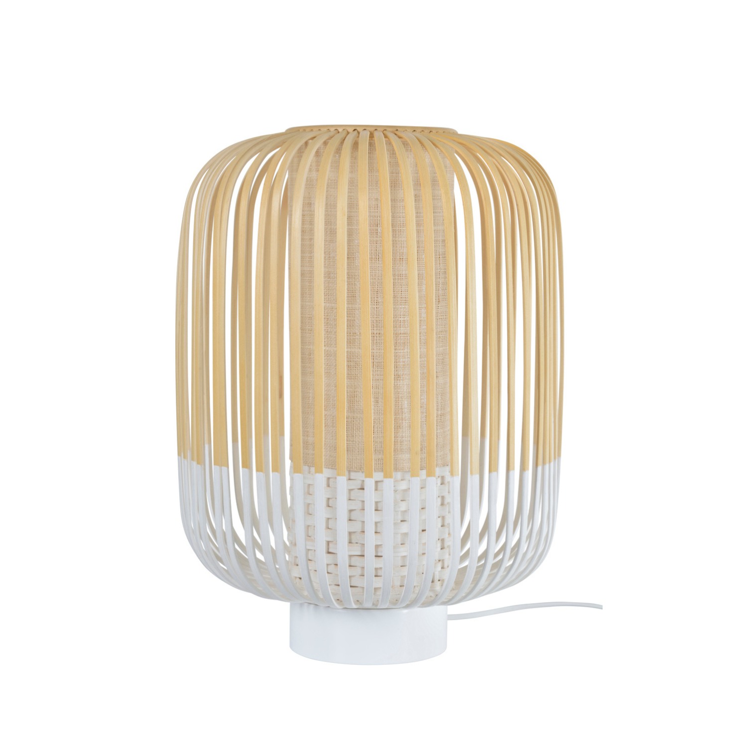 Stolná lampa BAMBOO biela