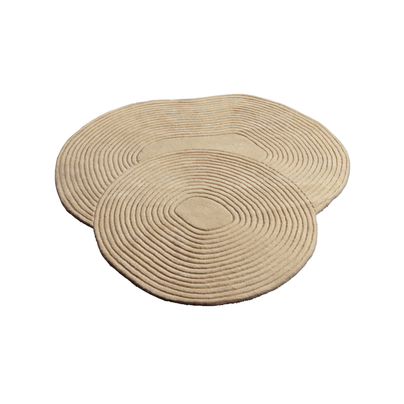 Oval rug ZEN SHAPED beige