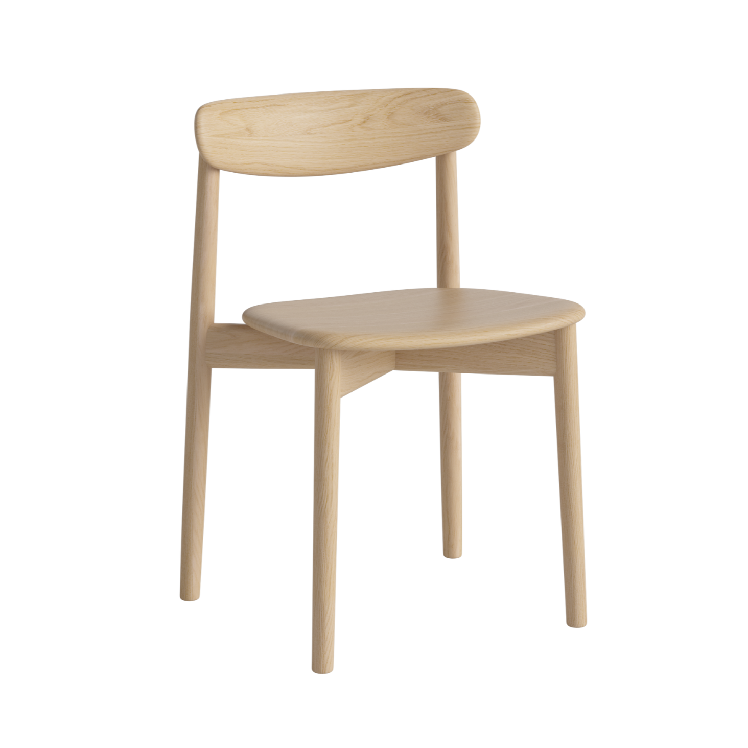 Stolička MERGE bielené dubové drevo