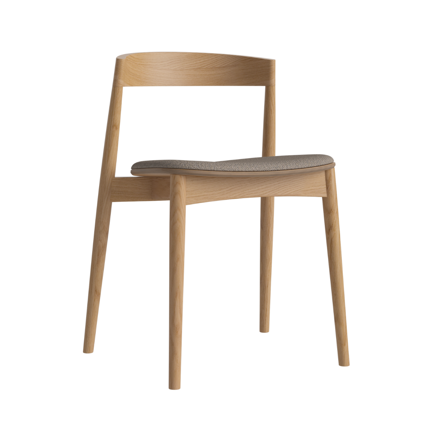 Čalúnená stolička KITE s dubovým podstavcom