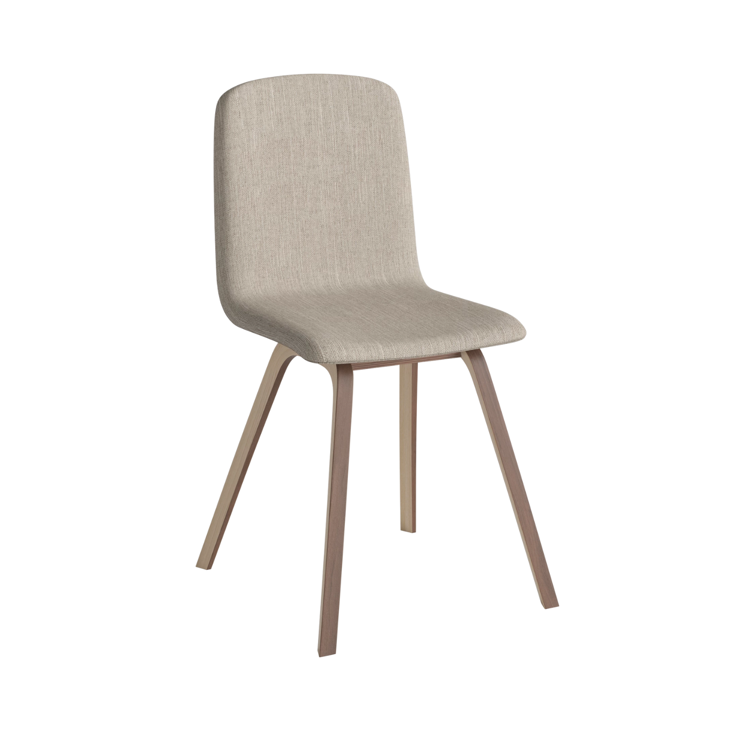 Čalúnená stolička PALM s orechovým podstavcom