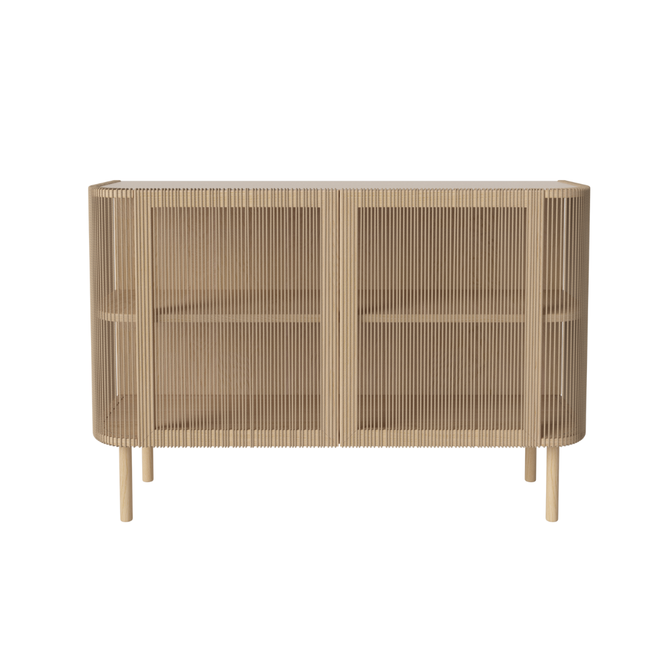 Vitrína CORD bielené dubové drevo