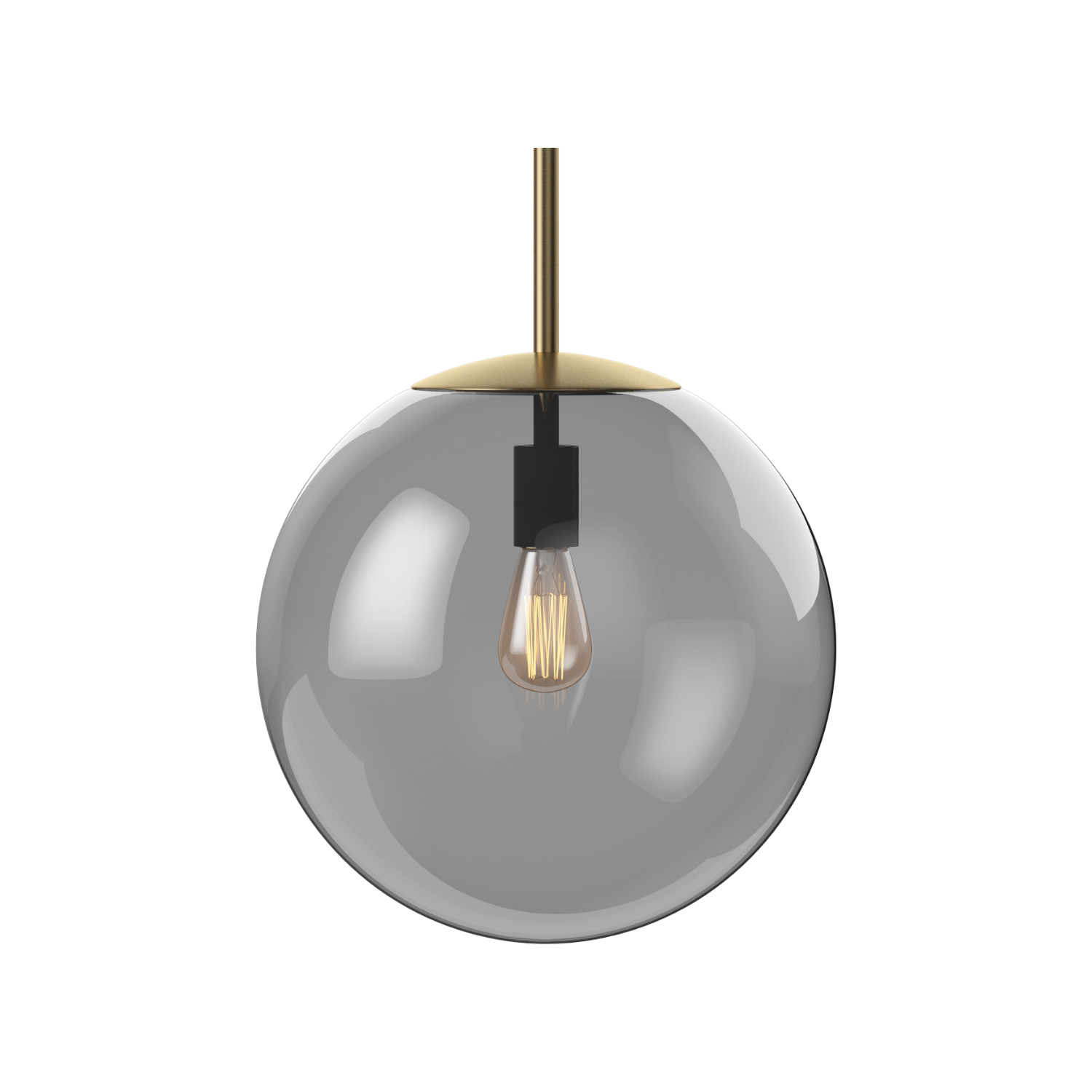 Závesná lampa ORB antická mosadz