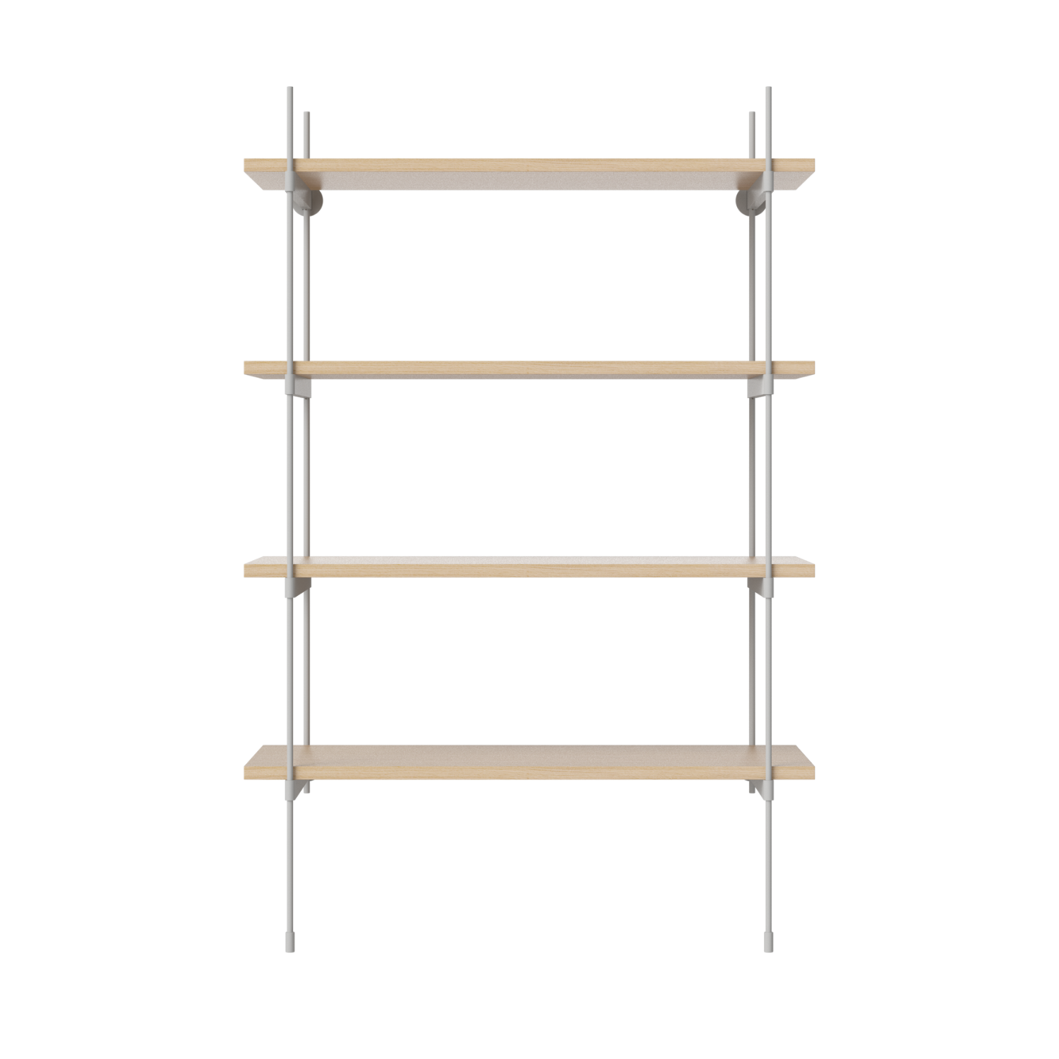 Regál ROD bielený dyha dubová so železnou rámom