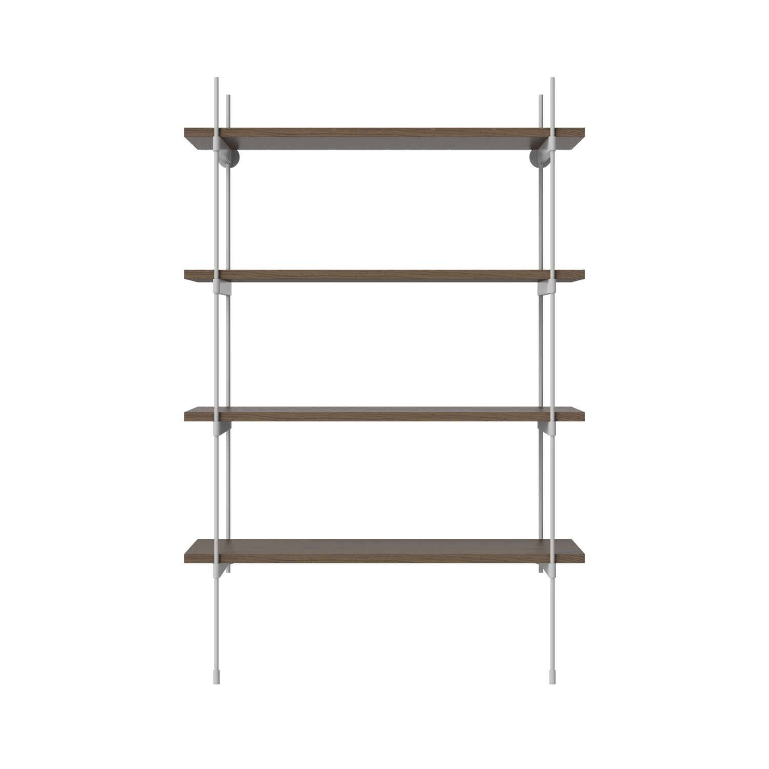 Regál ROD tmavý dubový dyha so železnou rámom