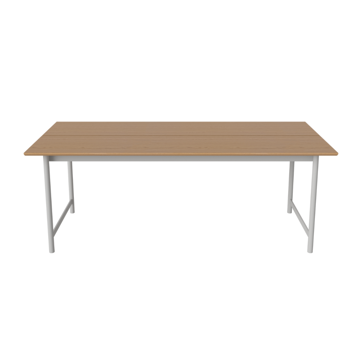 Stôl TRACK z dubového dreva so šedým podstavcom